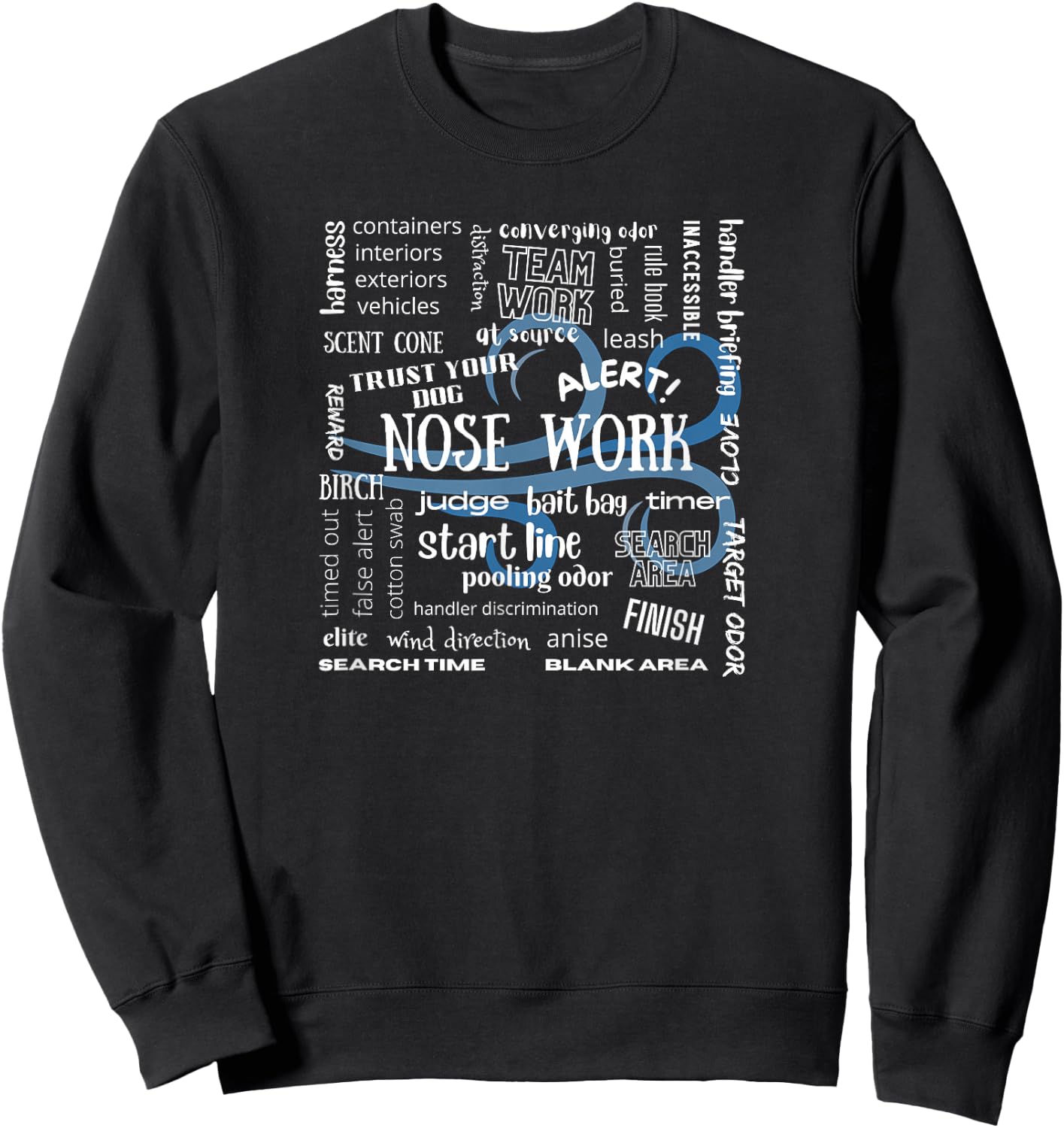 Canine Nosework Sniffer Dog Sweatshirt - Sweatshirt | Black