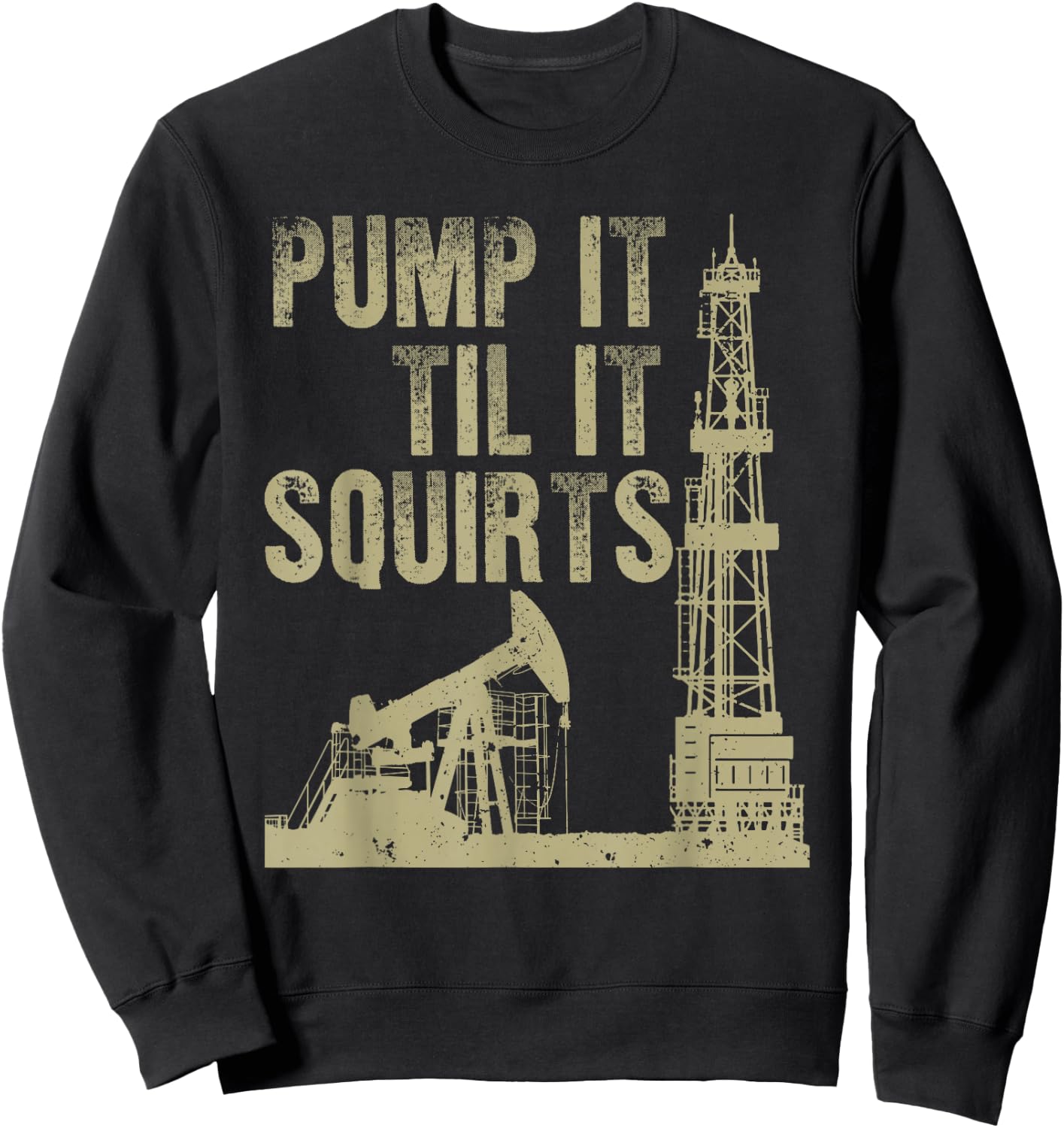 Funny Oil Field Art Women Oilfield Plant Pump Lovers Sweatshirt - Sweatshirt | Black