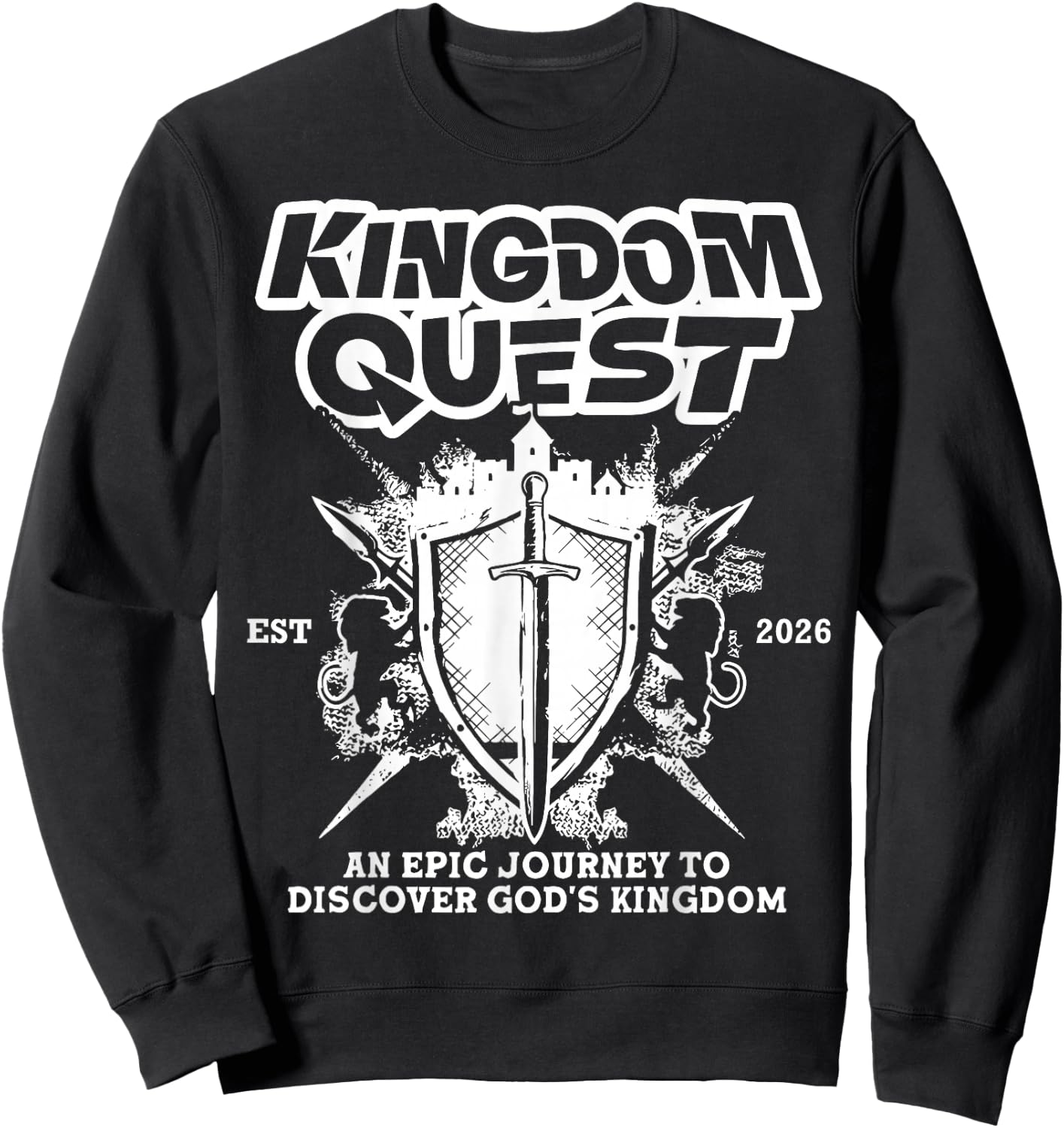 Kingdom Quest Vbs 2026 Vacation Bible School Church Camp Sweatshirt - Sweatshirt | Black