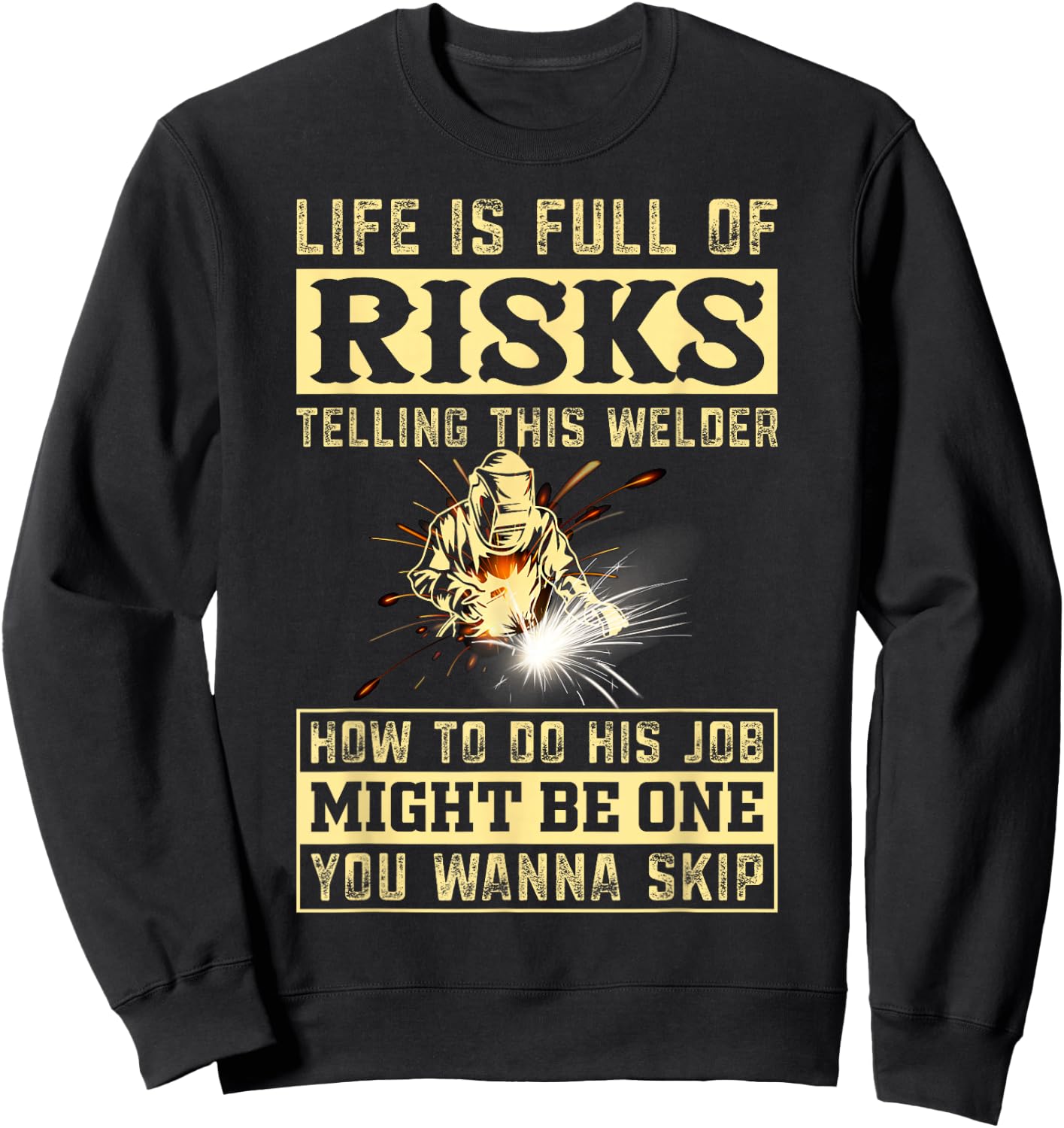Funny Welding Gear Welder Men Small Sweatshirt - Sweatshirt | Black
