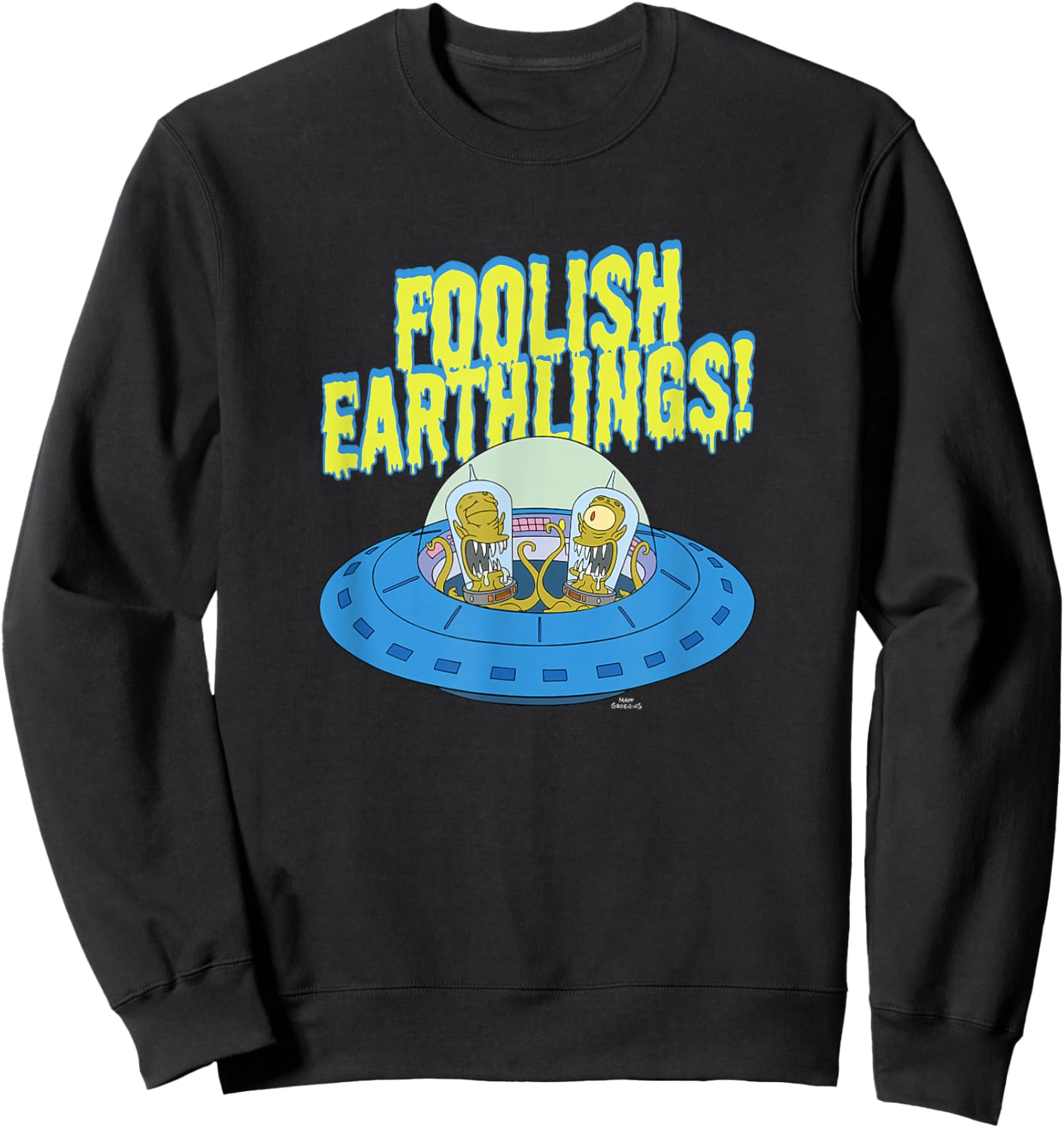 The Simpsons Kang & Kodos Foolish Earthlings Sweatshirt - Sweatshirt | Black