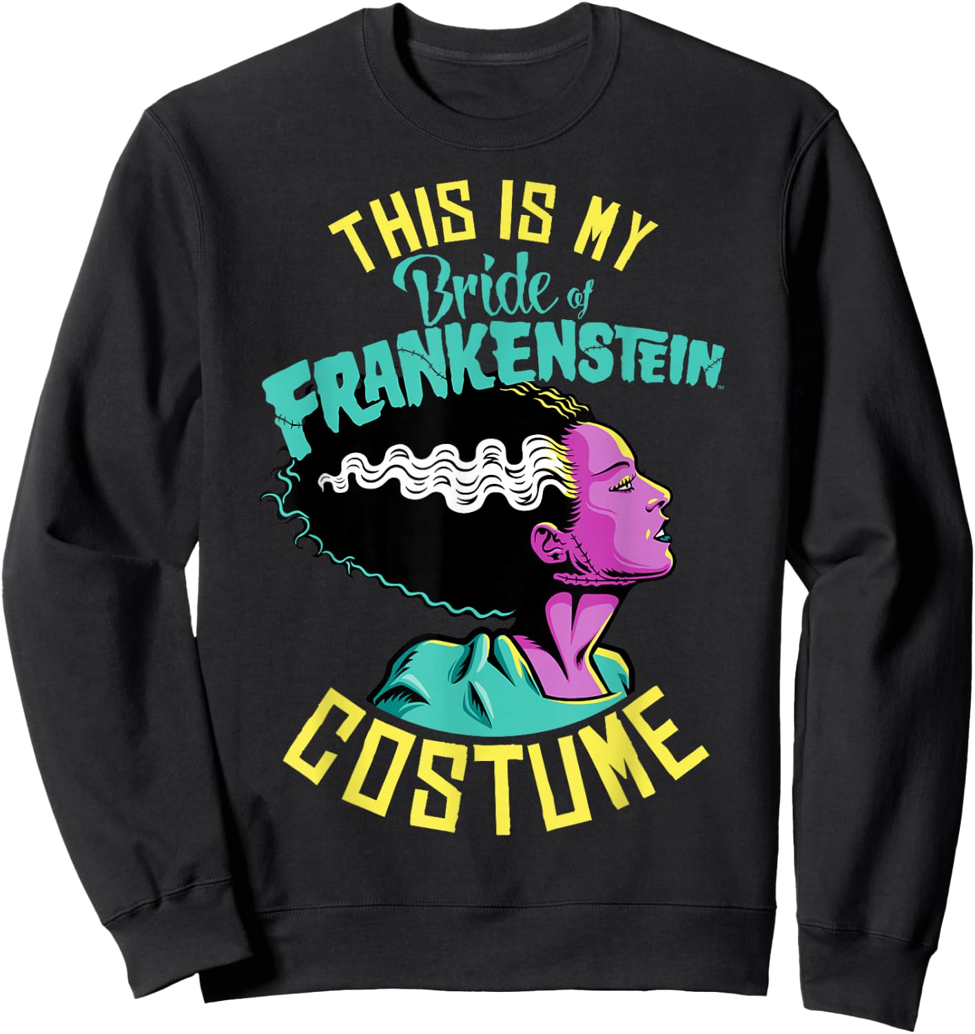 Universal Monsters Frankenstein Bride Costume Sweatshirt - Sweatshirt | Black
