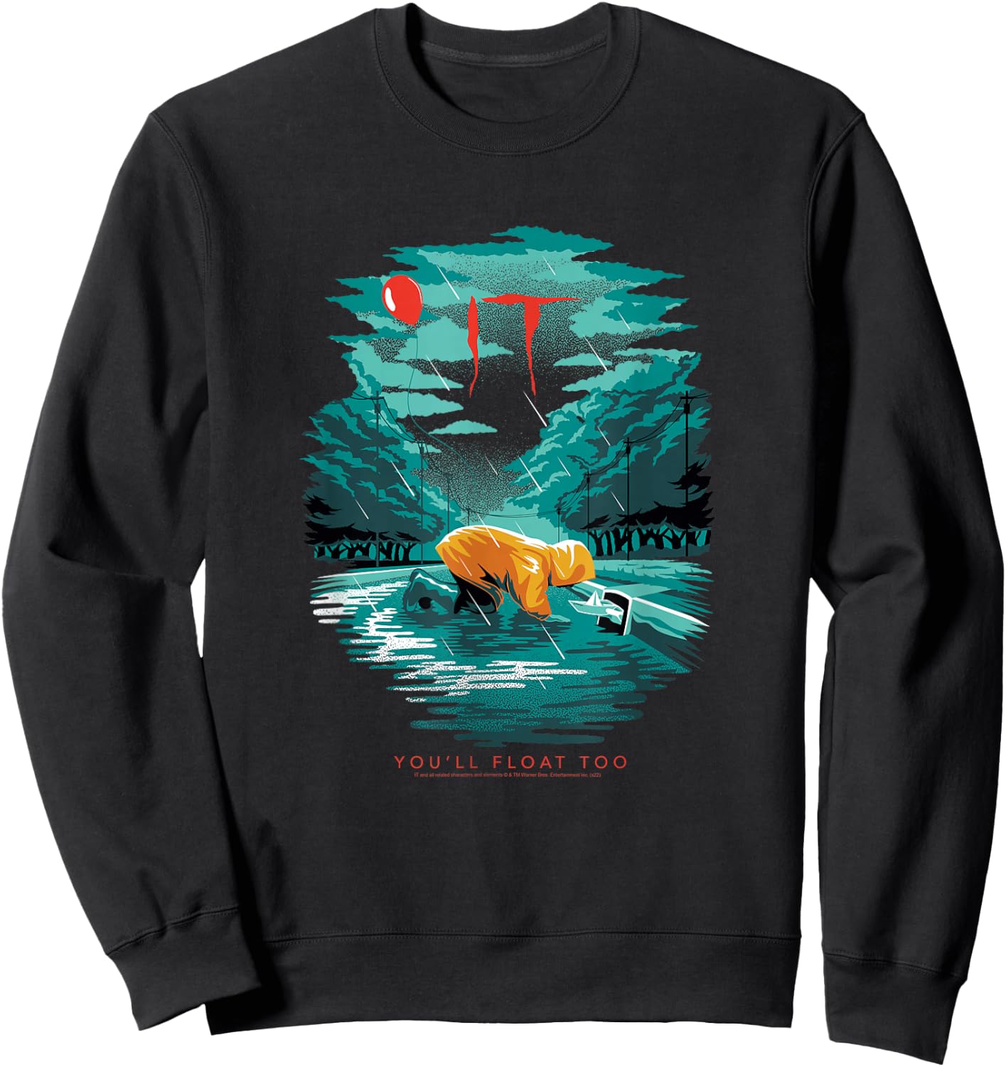 IT Georgie Illustration Sweatshirt - Sweatshirt | Black