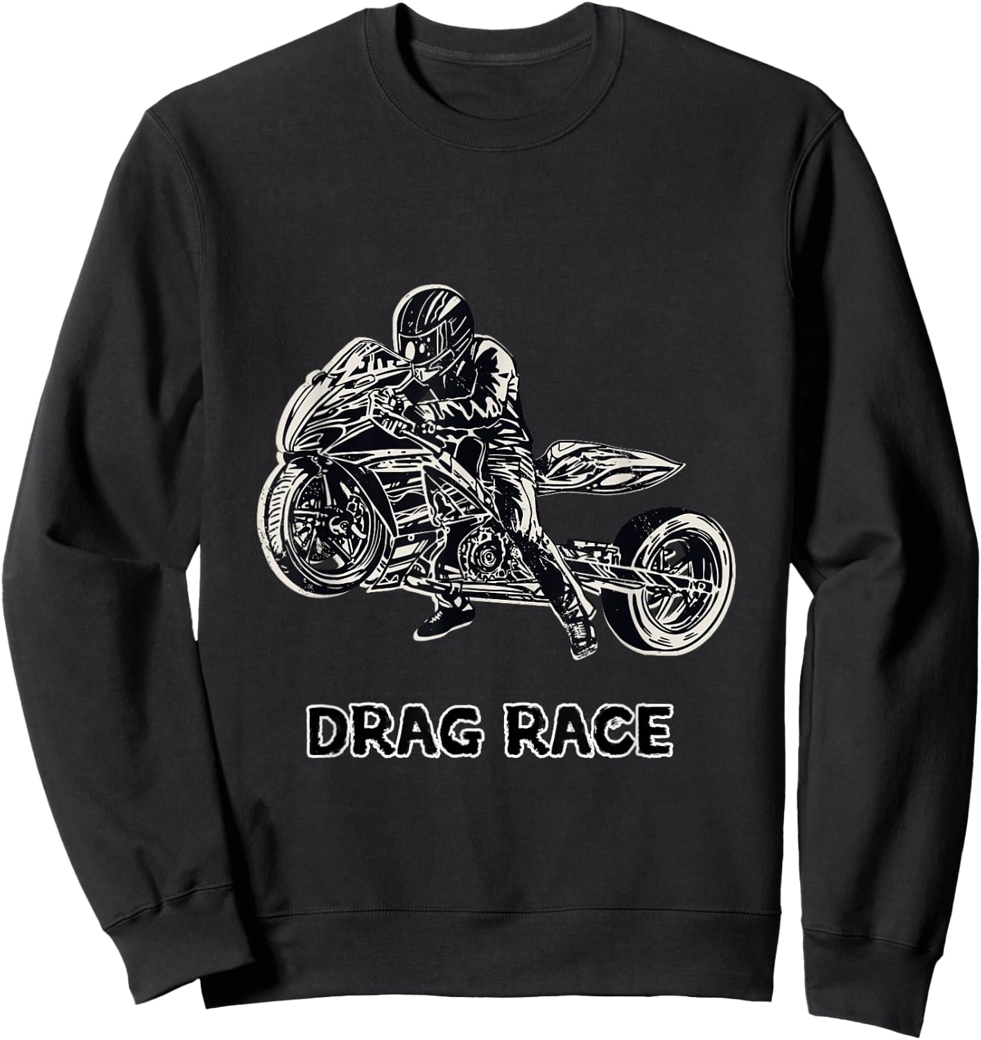 Cool Drag Race Motorcycle for racing Lovers Sweatshirt - Sweatshirt | Black