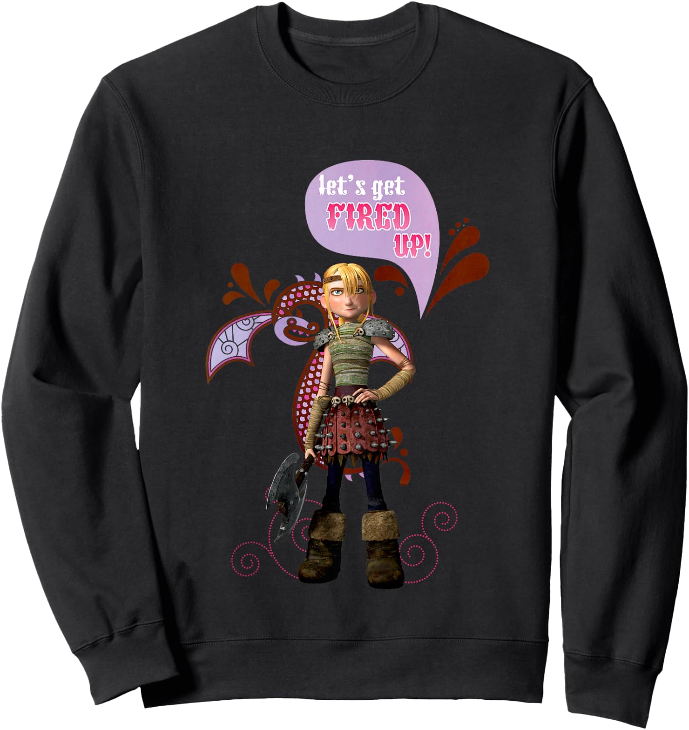 DreamWorks' Dragons: Let's Get Fired Up! Astrid Sweatshirt - Sweatshirt | Black
