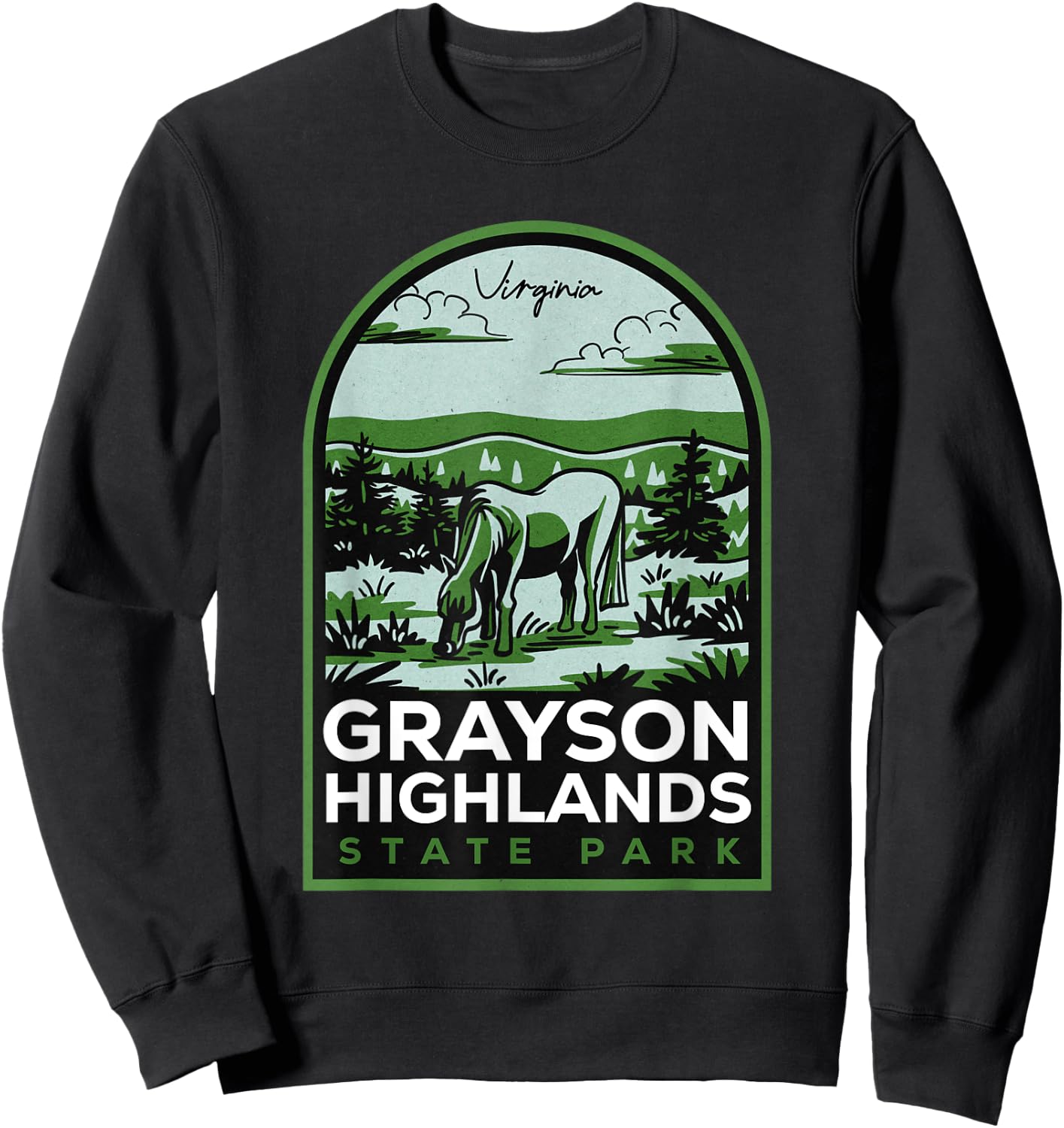 Grayson Highlands State Park Virginia Sweatshirt - Sweatshirt | Black