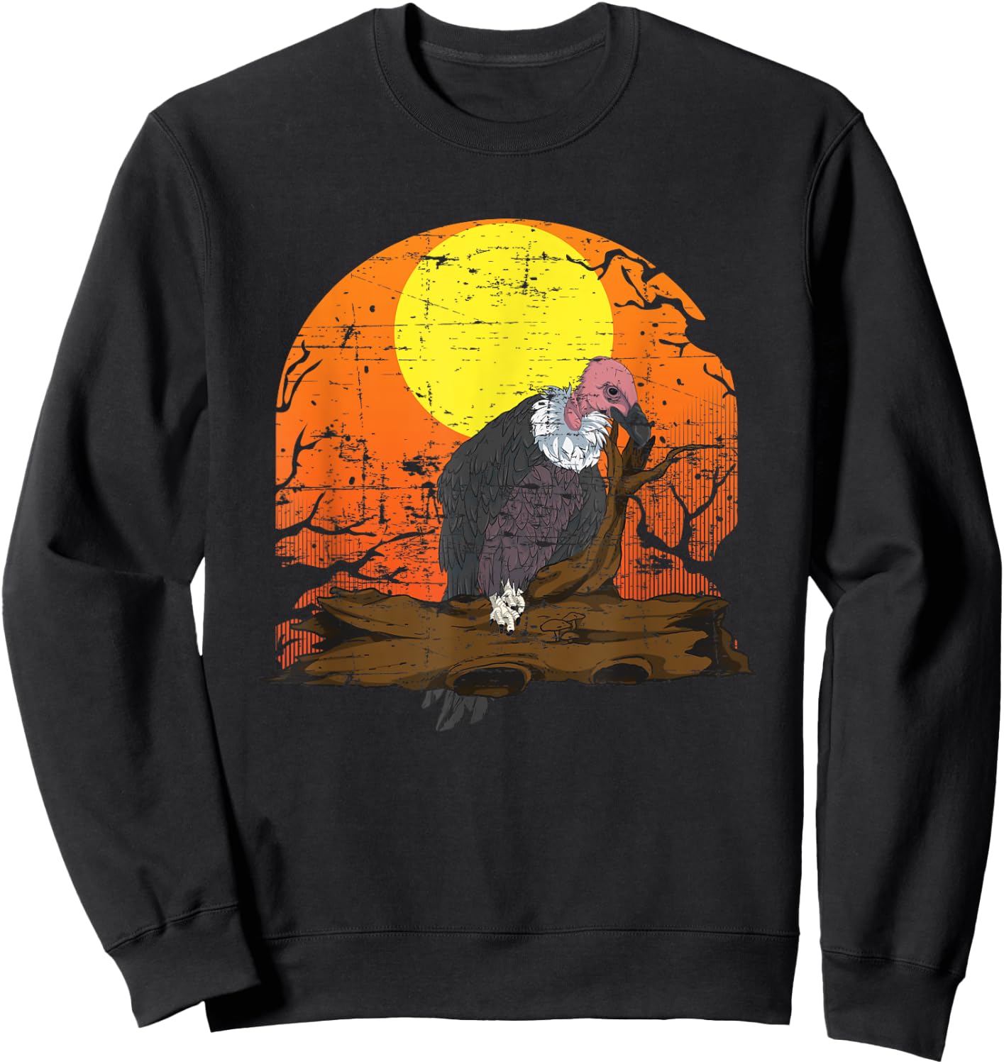 Carrion Vulture Scavenger Bird Animal Vulture Sweatshirt - Sweatshirt | Black