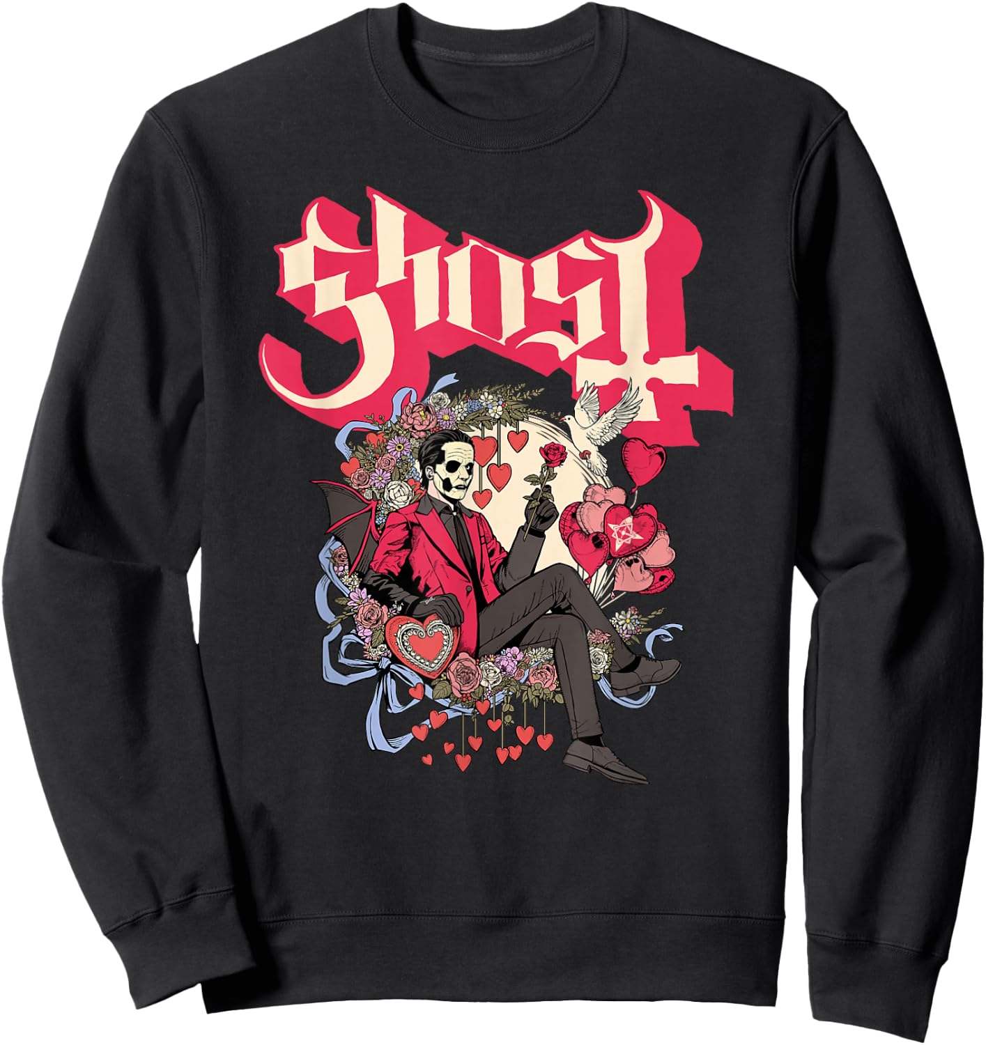 Ghost - Papa Cupid Valentine's Day Sweatshirt - Sweatshirt | Black