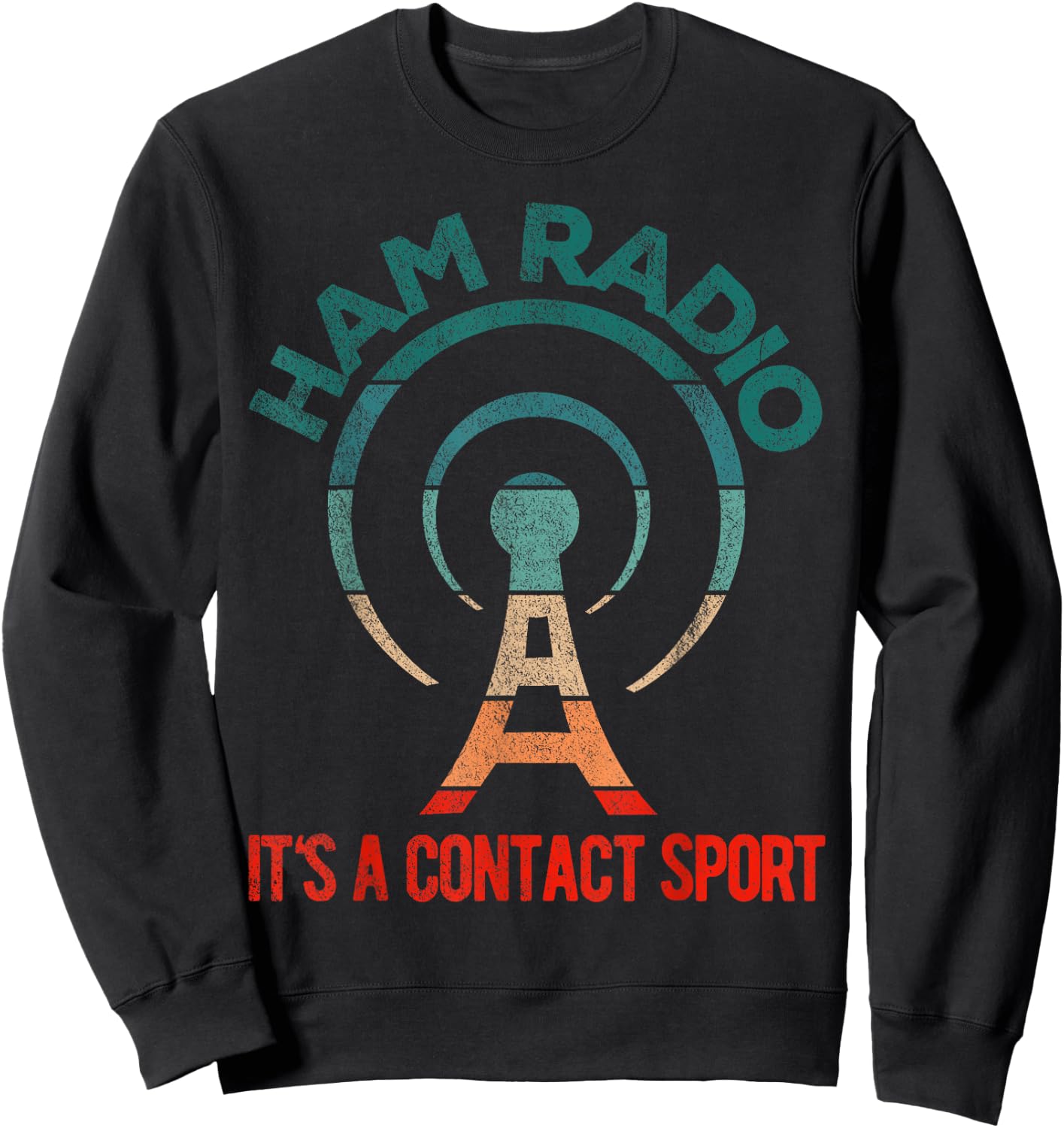 Funny Ham Radio Operator Grandpa Dad Amateur Radio Retro Sweatshirt - Sweatshirt | Black
