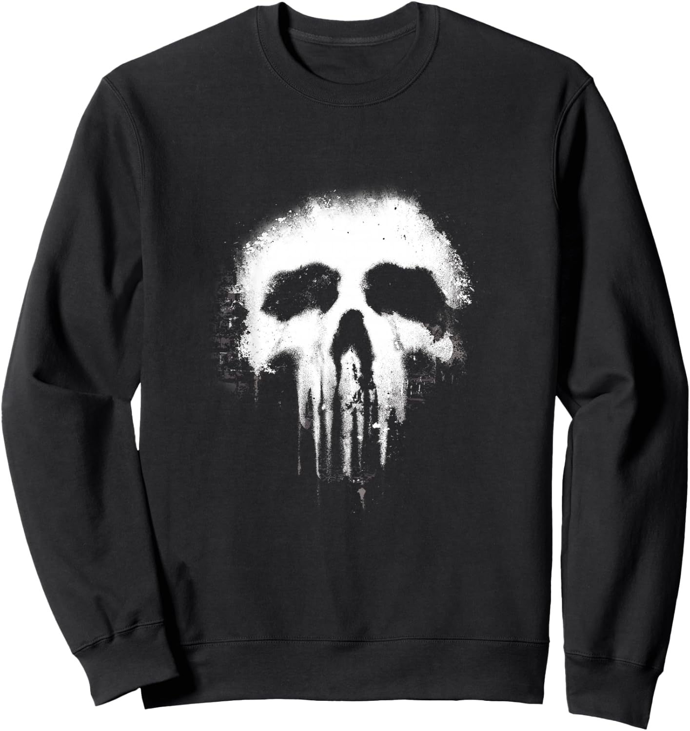 Kids Marvel The Punisher Grunge Skull Logo Kids Graphic Sweatshirt - Sweatshirt | Black