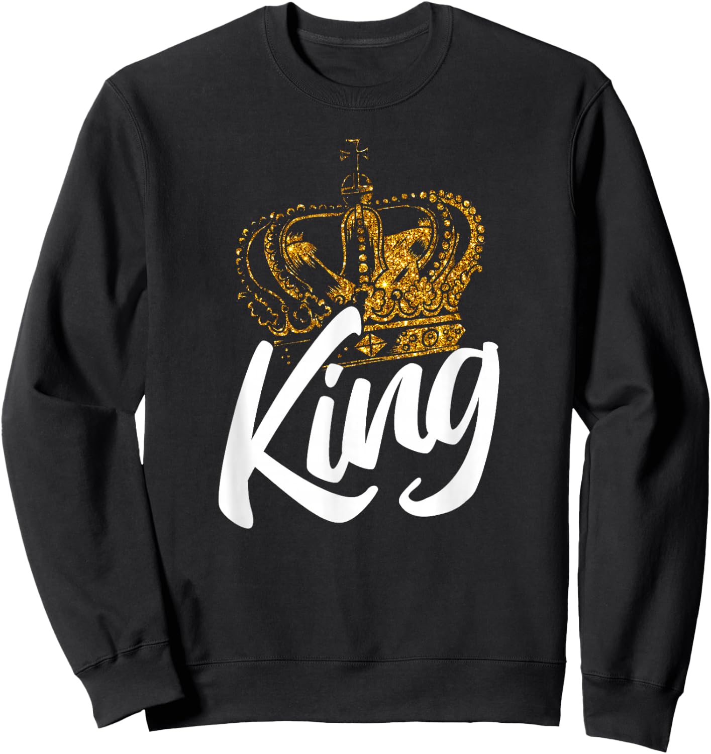 Birthday King Shirt Crown and Boys Sweatshirt - Sweatshirt | Black