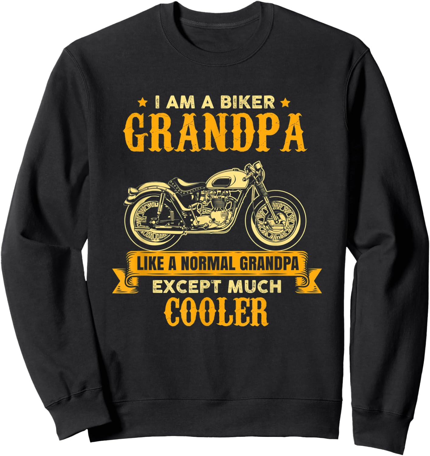 Funny Biker Grandpa Motorcycle Biking Sweatshirt - Sweatshirt | Black