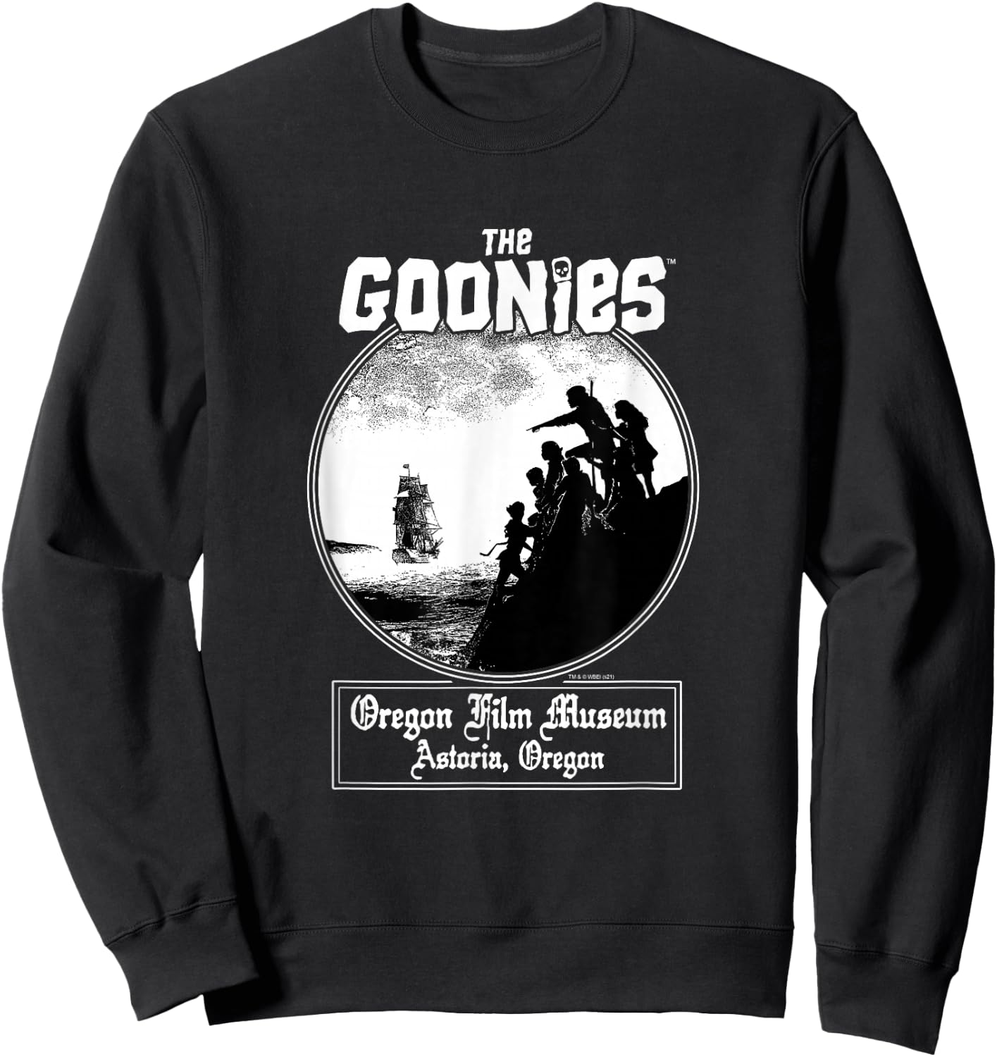 The Goonies Oregon Film Museum Astoria, Oregon Movie Sweatshirt - Sweatshirt | Black