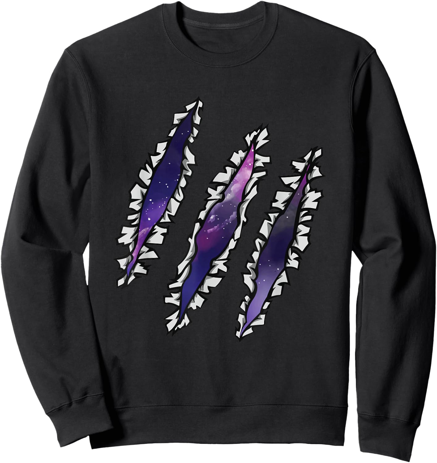 Scratch Galaxy Space Sweatshirt - Sweatshirt | Black