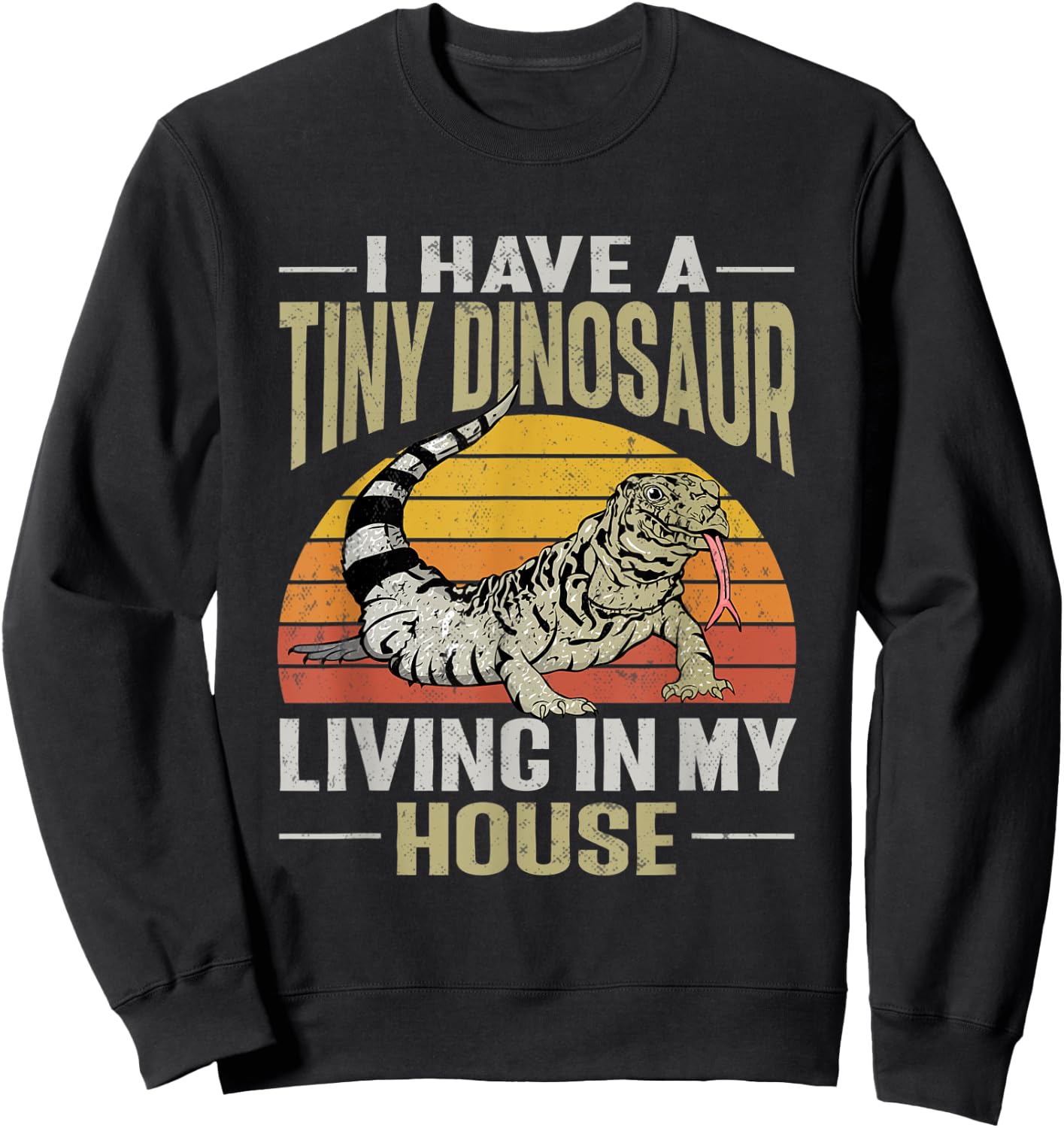 Tegu Lizard Reptile Herpetologist Sweatshirt - Sweatshirt | Black