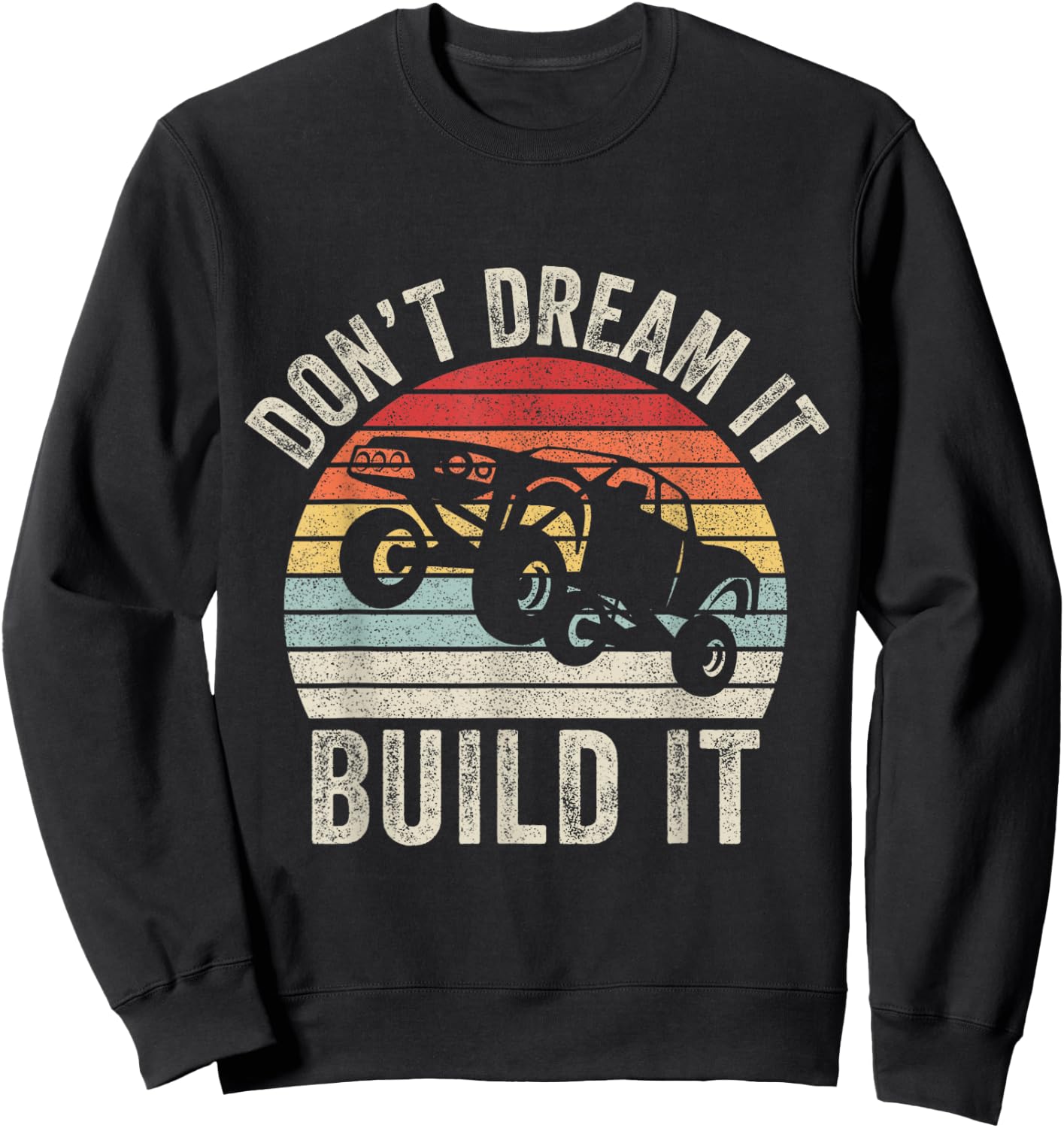 Vintage Retro Build It Prerunner Baja Truck Trophy Off Road Sweatshirt - Sweatshirt | Black
