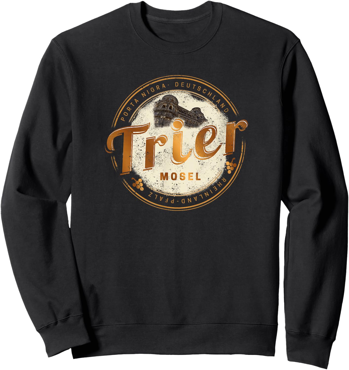 Trier Vintage Moselle Rhineland-Palatinate Germany Sweatshirt - Sweatshirt | Black