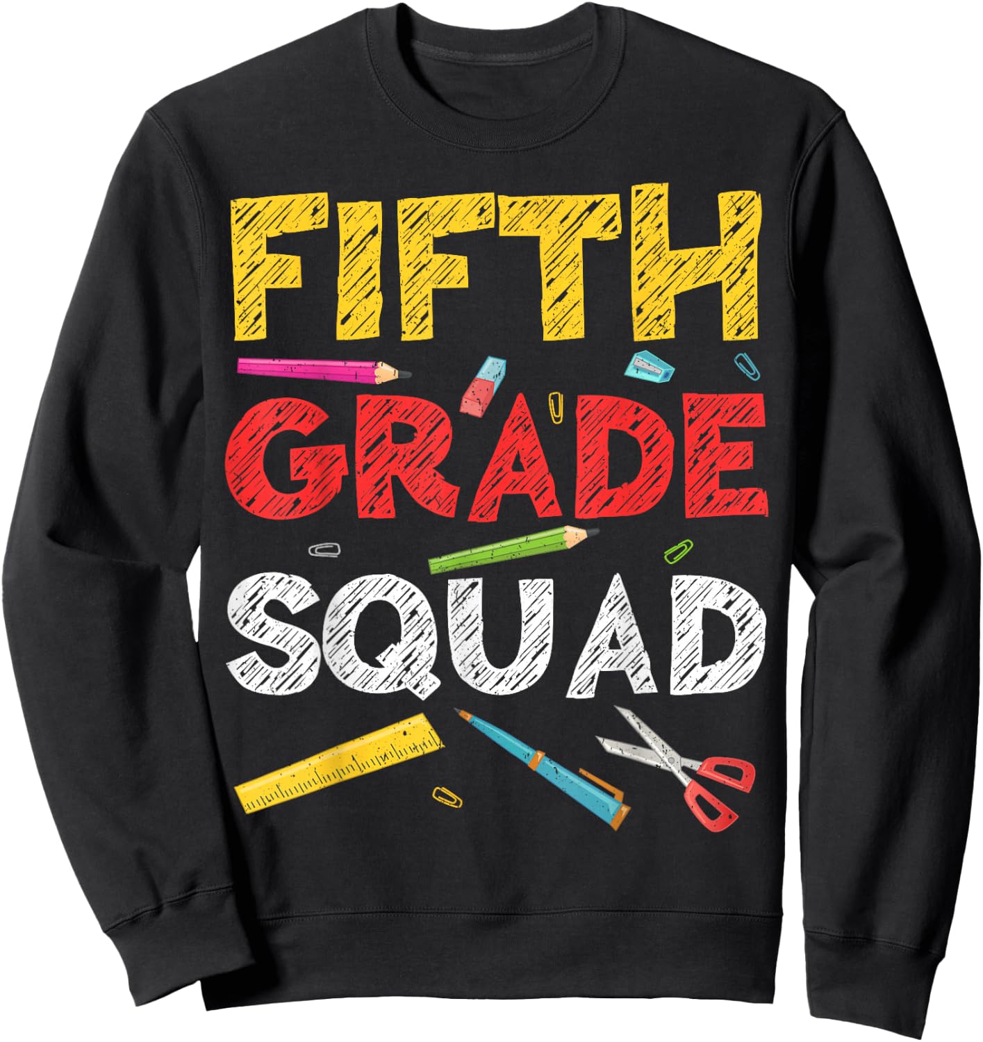 Fifth Grade Squad Shirt 5th Grade Boy Girl Student Teacher Sweatshirt - Sweatshirt | Black