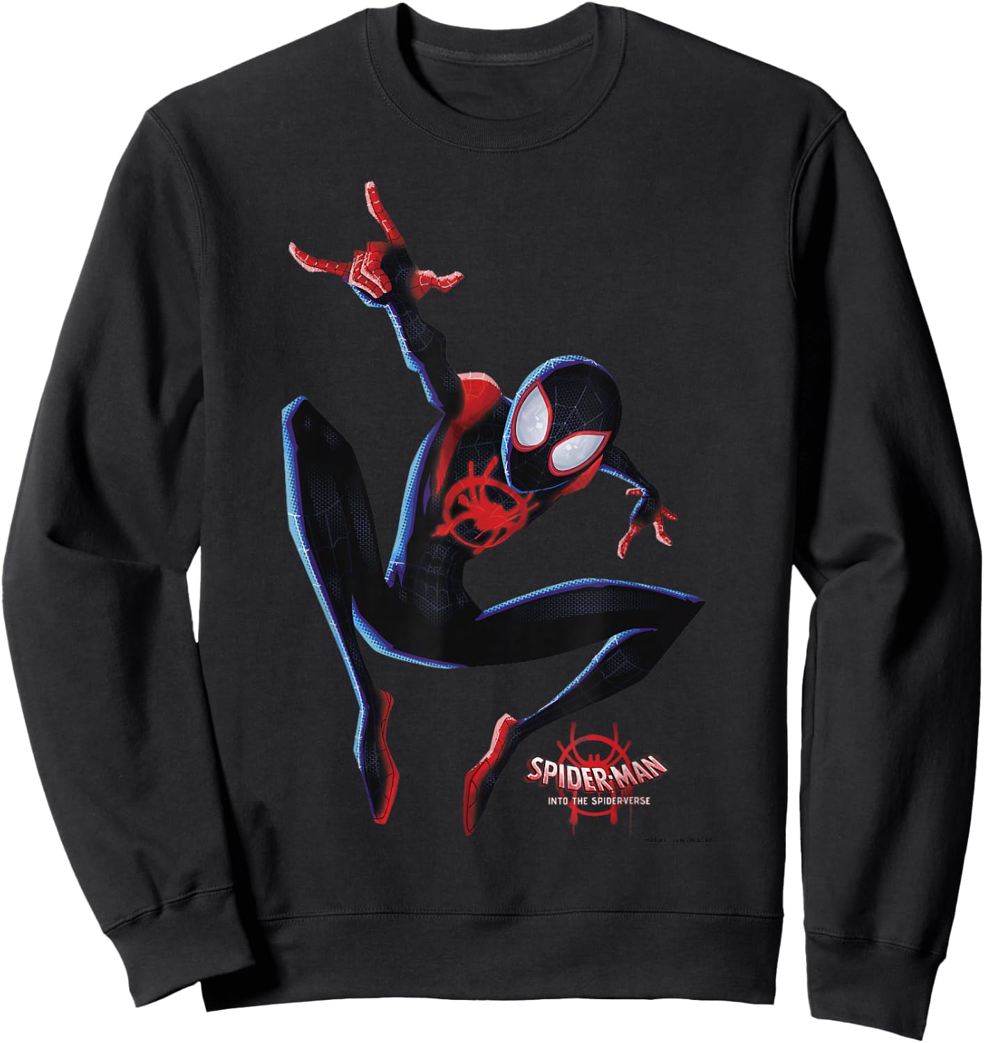 Marvel Spider-Man Spiderverse Miles Morales Graphic Sweatshirt - Sweatshirt | Black
