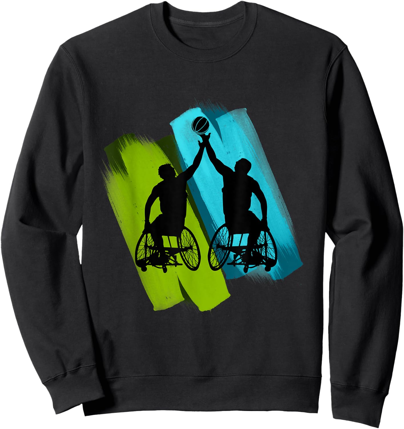 Cool Wheelchair Basketball Game Sweatshirt - Sweatshirt | Black