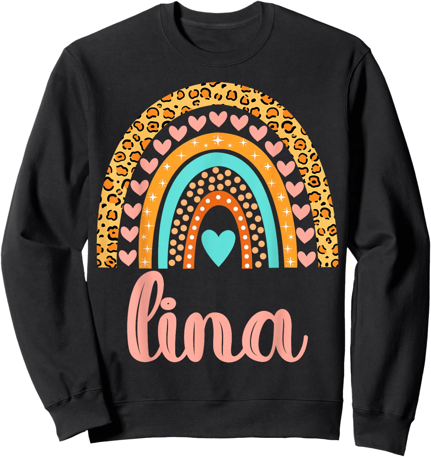 Lina Lina Name Birthday Shirt Gift Sweatshirt - Sweatshirt | Black