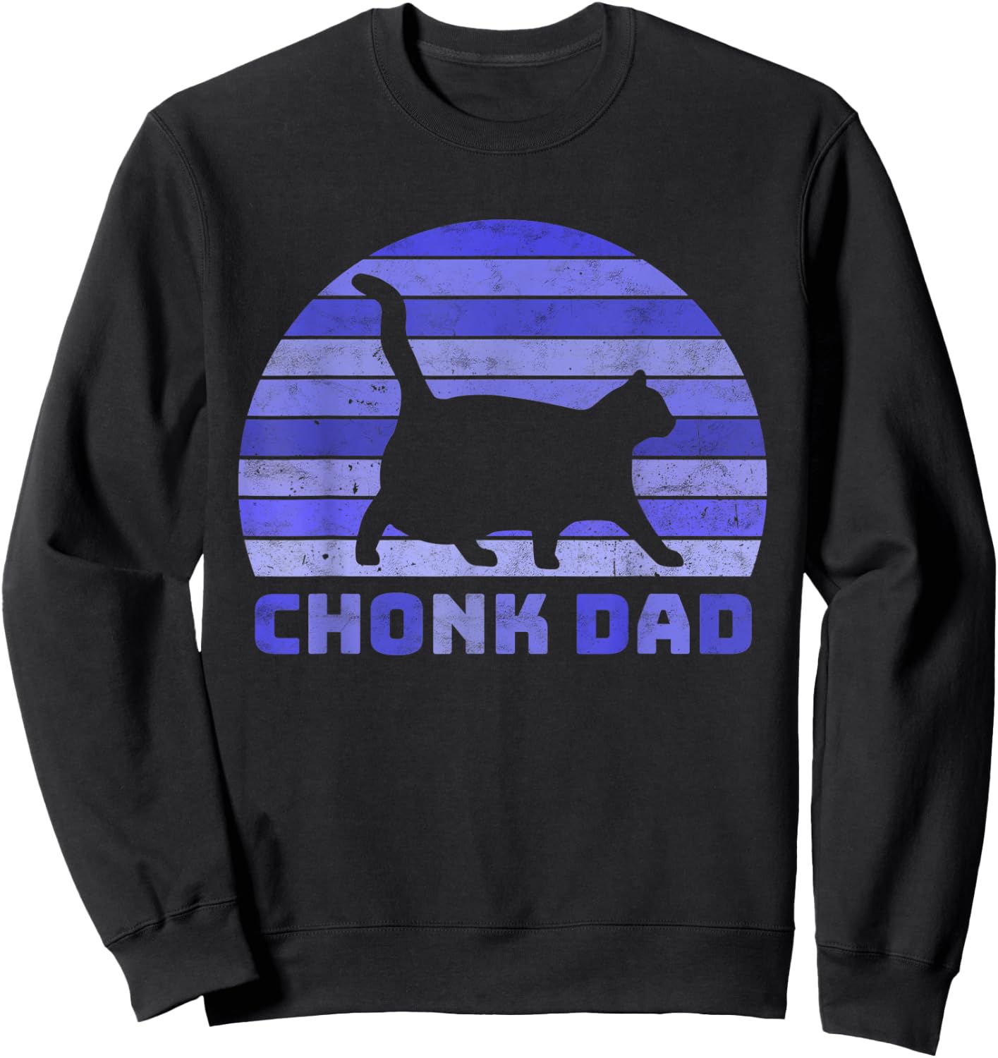 Chonk Cat Scale Chonk Dad Meme Retro Memes Sweatshirt - Sweatshirt | Black