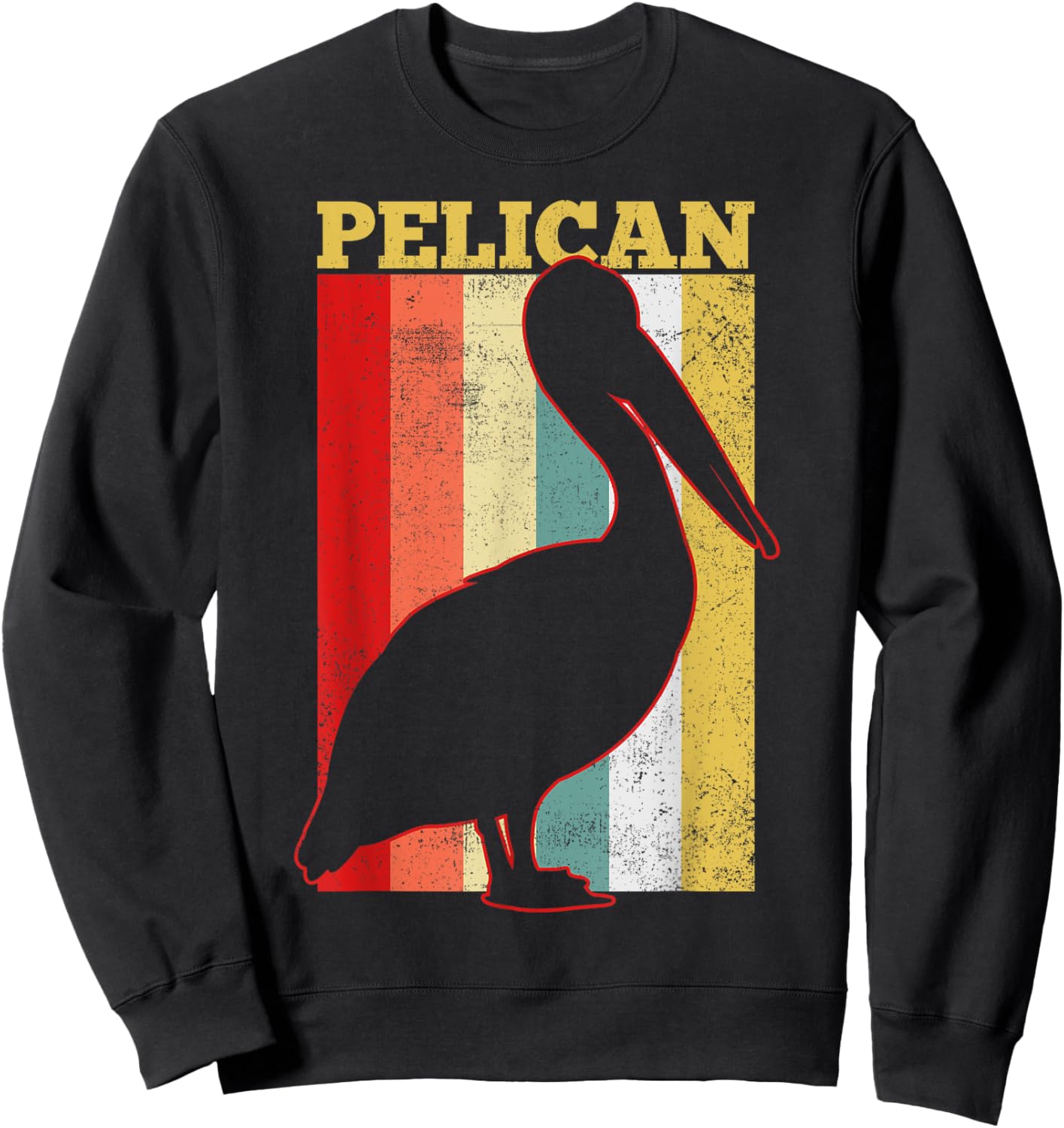 Pelican Bird Vintage Gift Sweatshirt - Sweatshirt | Black