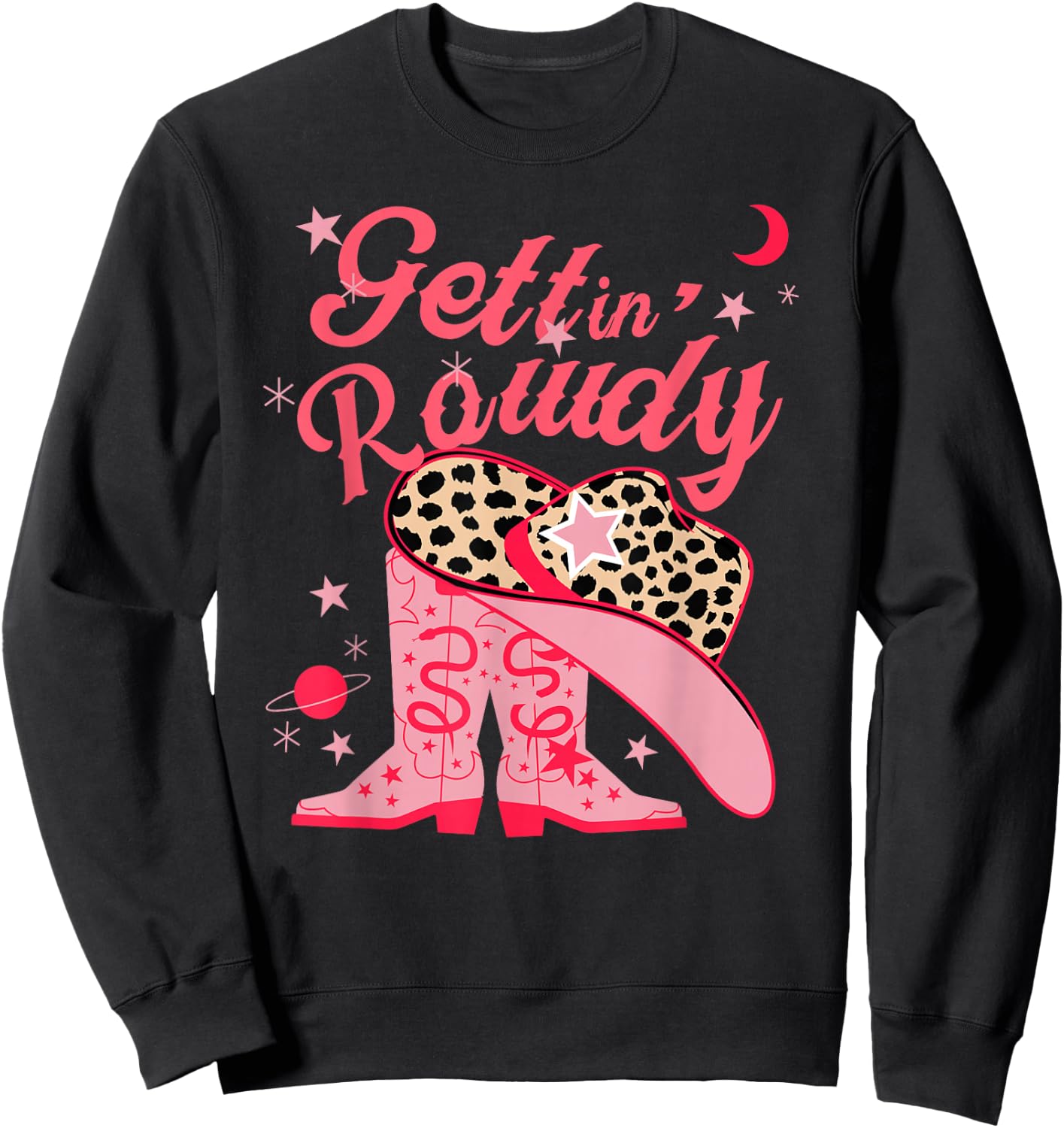 Getting Rowdy Getting Hitched Nashville Bachelorette Party Sweatshirt - Sweatshirt | Black