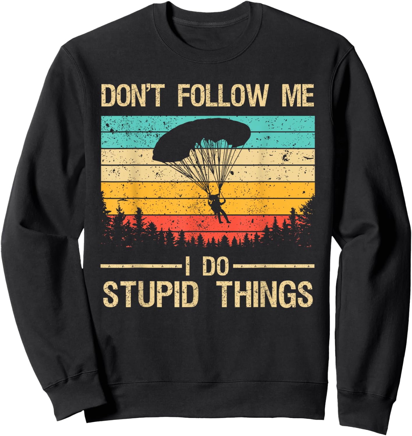 Funny Skydiving Art Women Skydiver Skydive Lovers Sweatshirt - Sweatshirt | Black