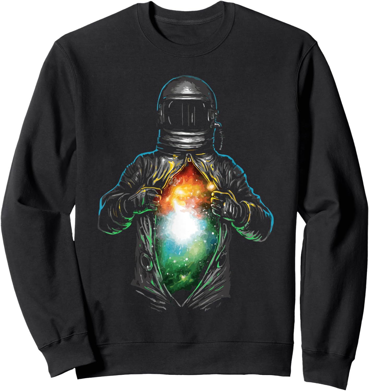 Solar Space System Planets Cosmic inside astronaut Sweatshirt - Sweatshirt | Black