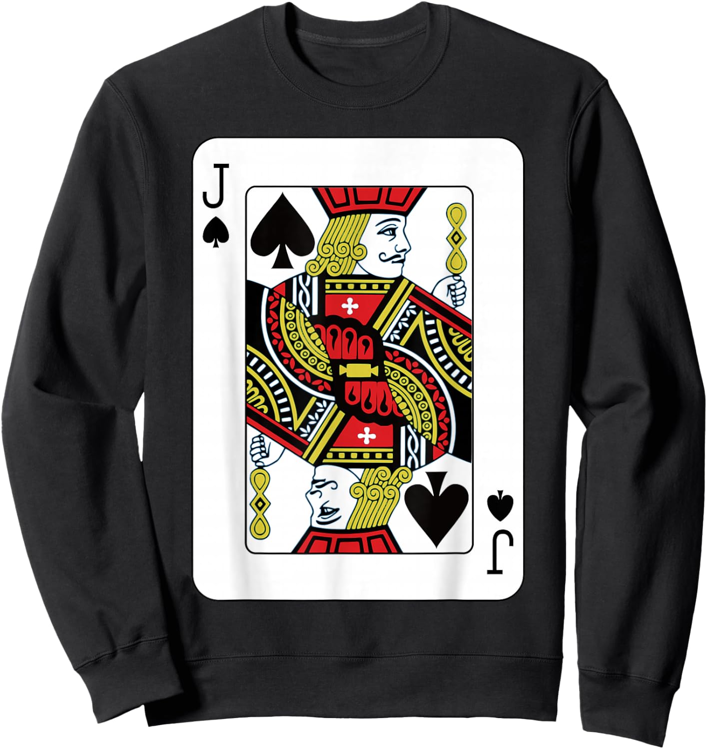 Jack Of The Spades Playing Card Poker Sweatshirt - Sweatshirt | Black