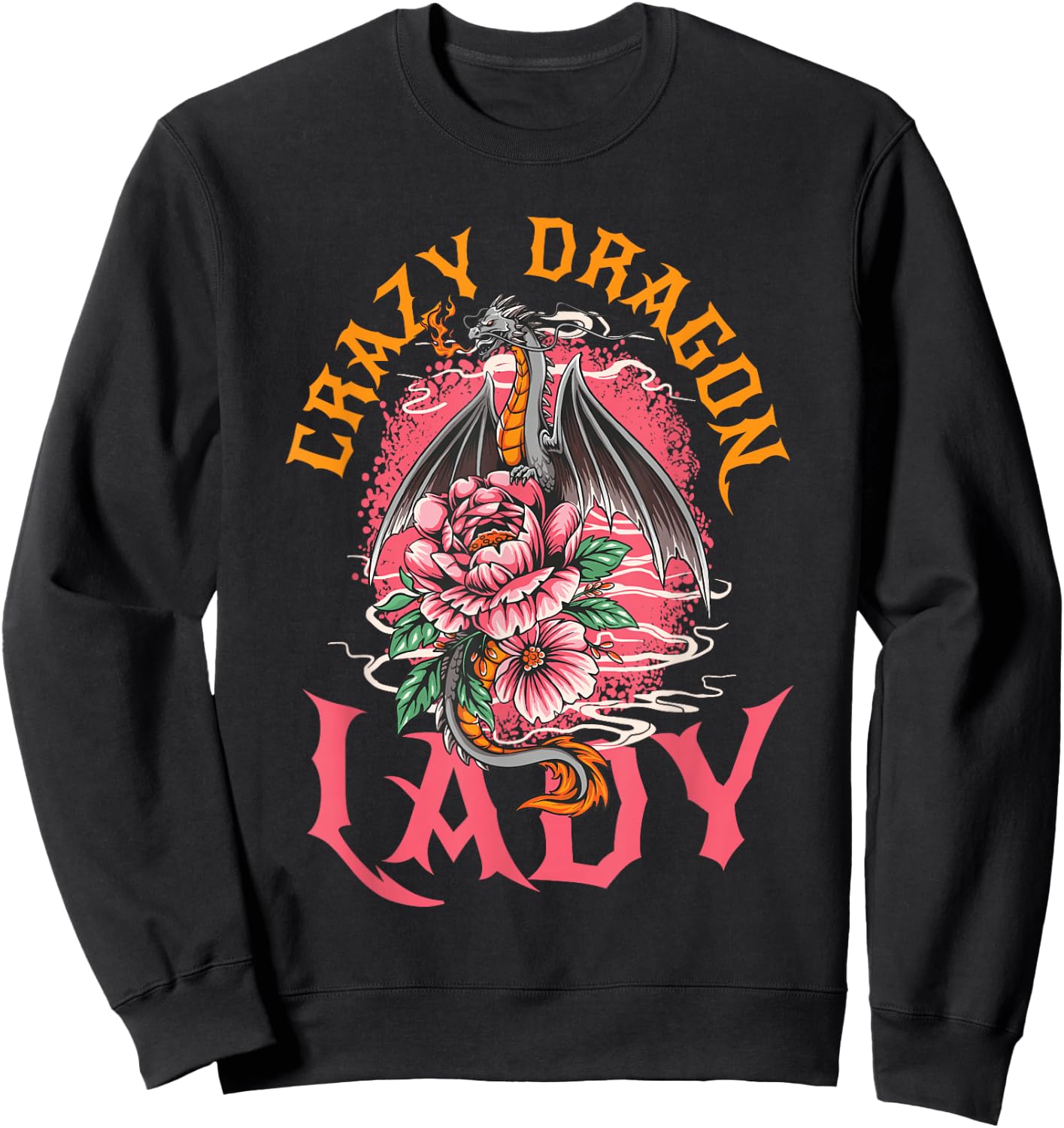 Crazy Dragon Lady Sweatshirt - Sweatshirt | Black