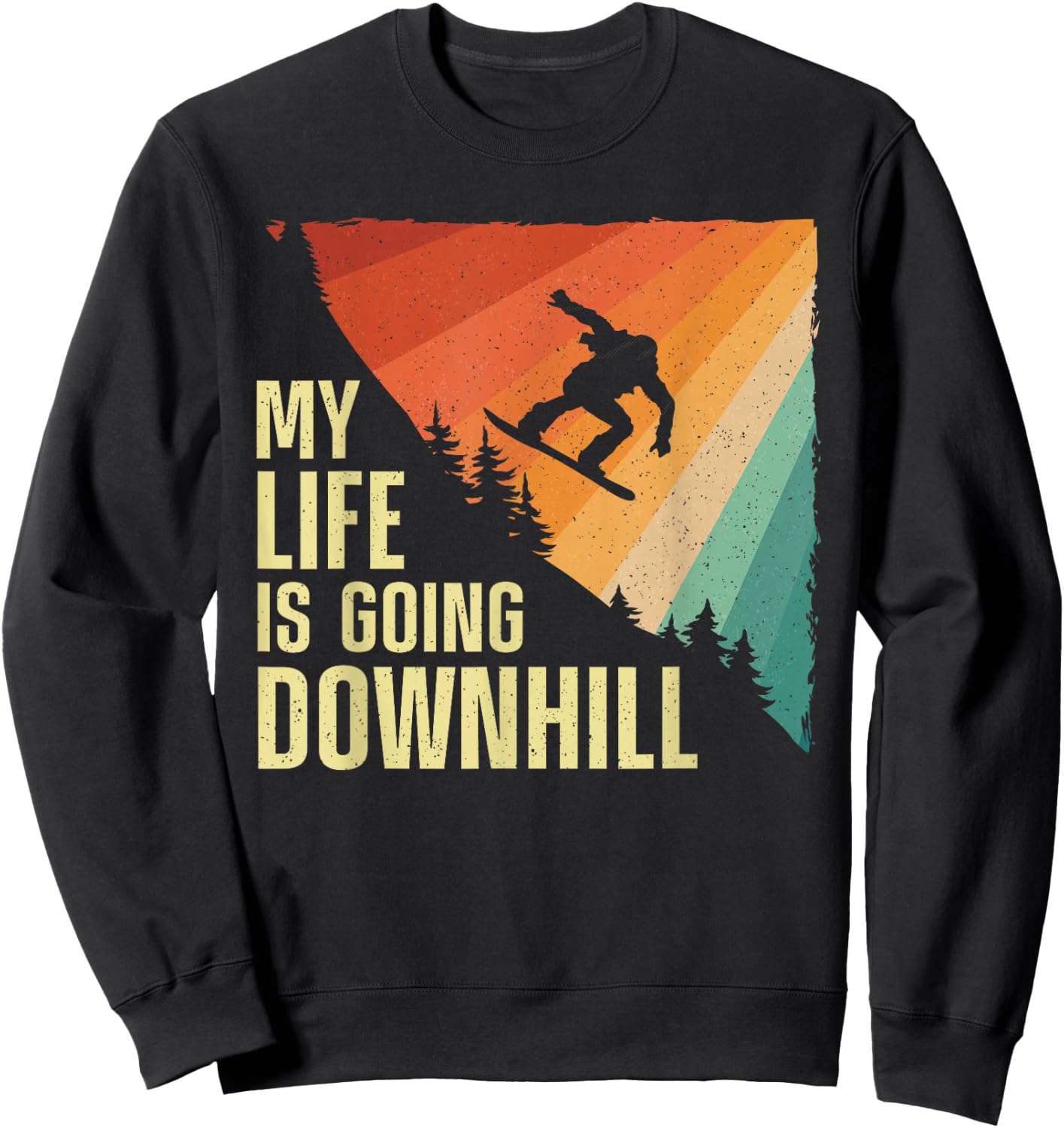 Cool Snowboarding Art Women Snowboard Snowboarder Sweatshirt - Sweatshirt | Black
