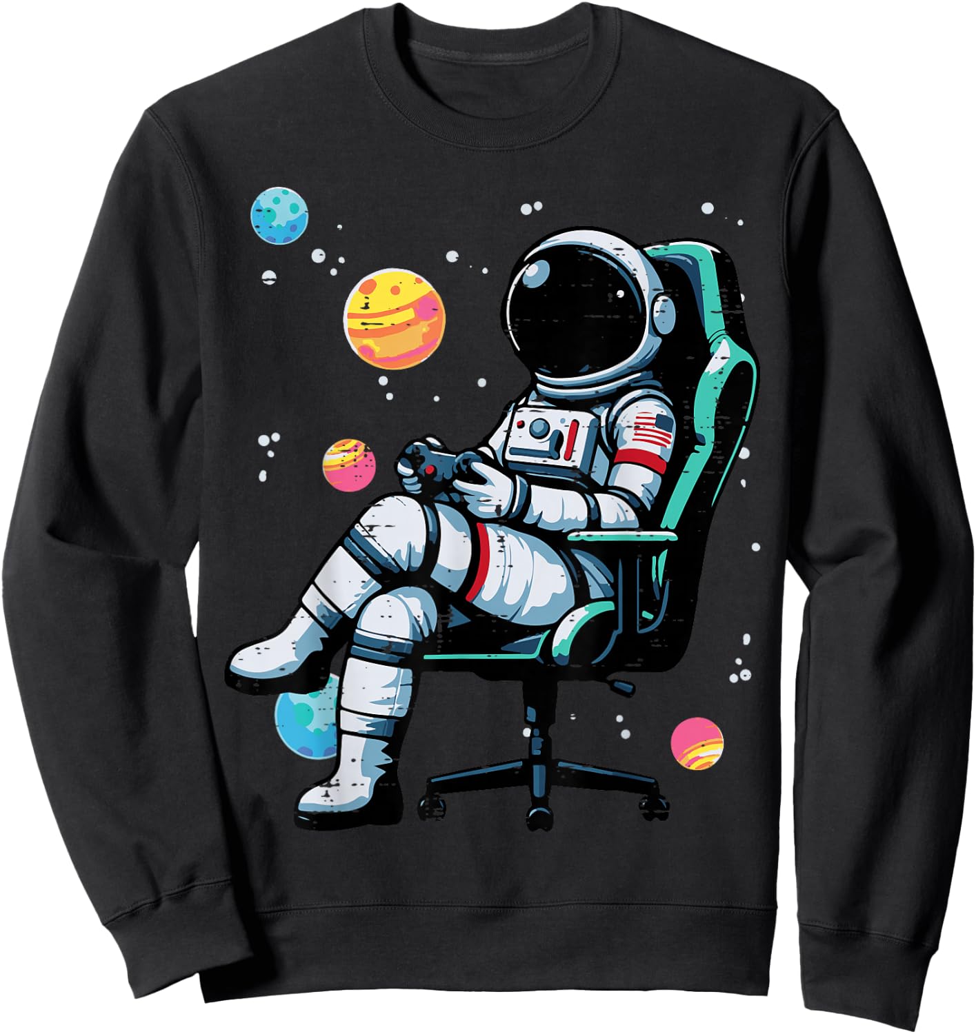 Astronaut Gaming Space Gamer Boys Toddler Kids Youth Men Sweatshirt - Sweatshirt | Black