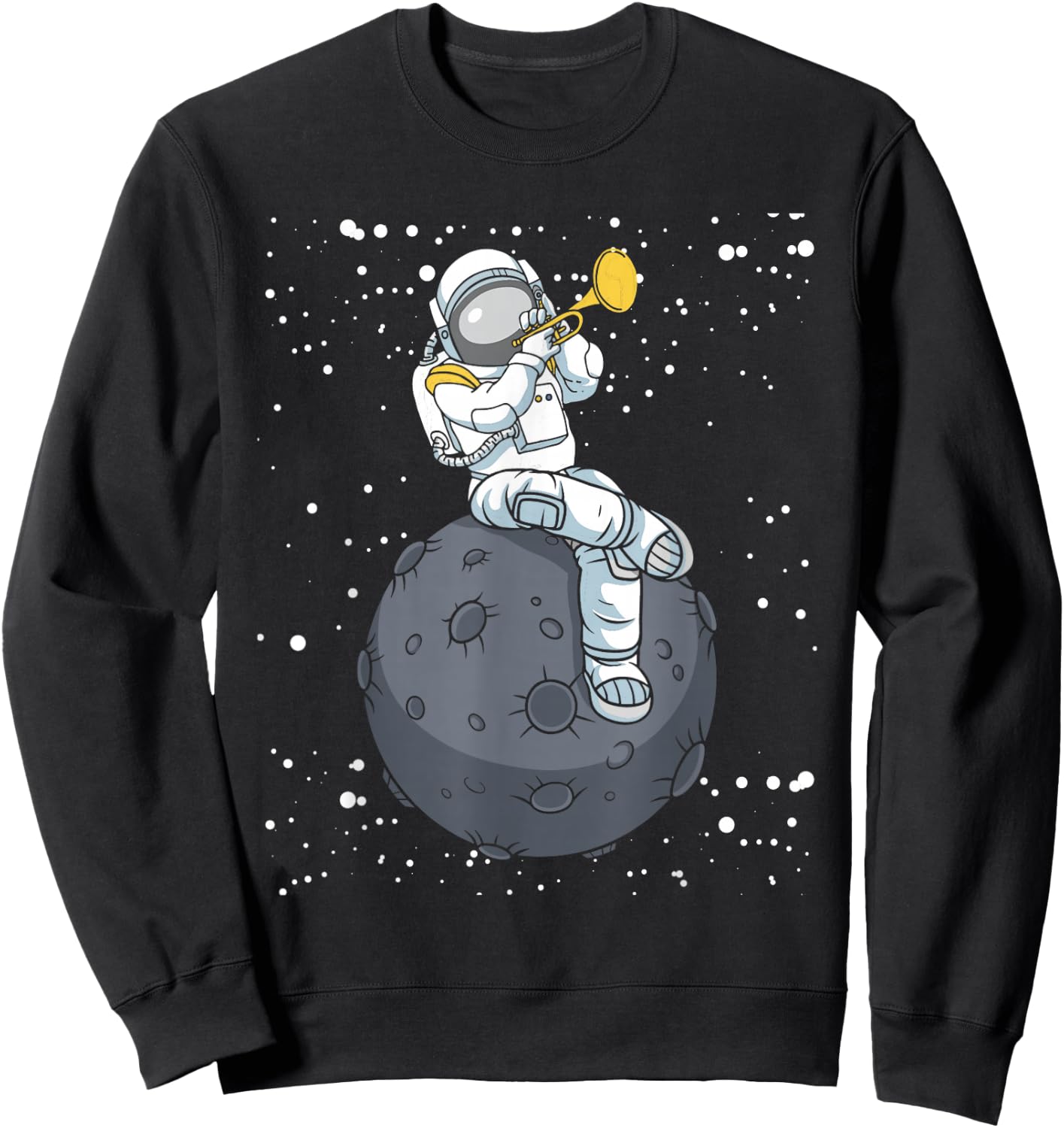 Astronaut Trumpet Player - Trumpeter Marching Band Sweatshirt - Sweatshirt | Black
