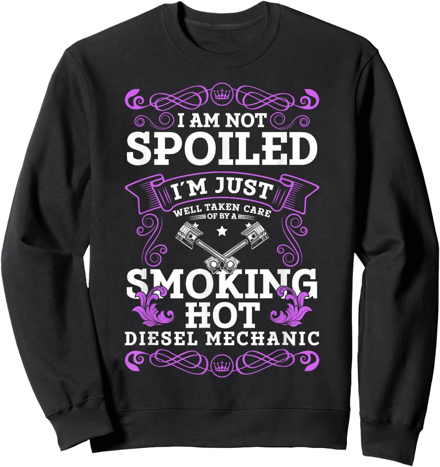 Diesel Mechanic Girlfriend Diesel Mechanic Woman Sweatshirt - Sweatshirt | Black