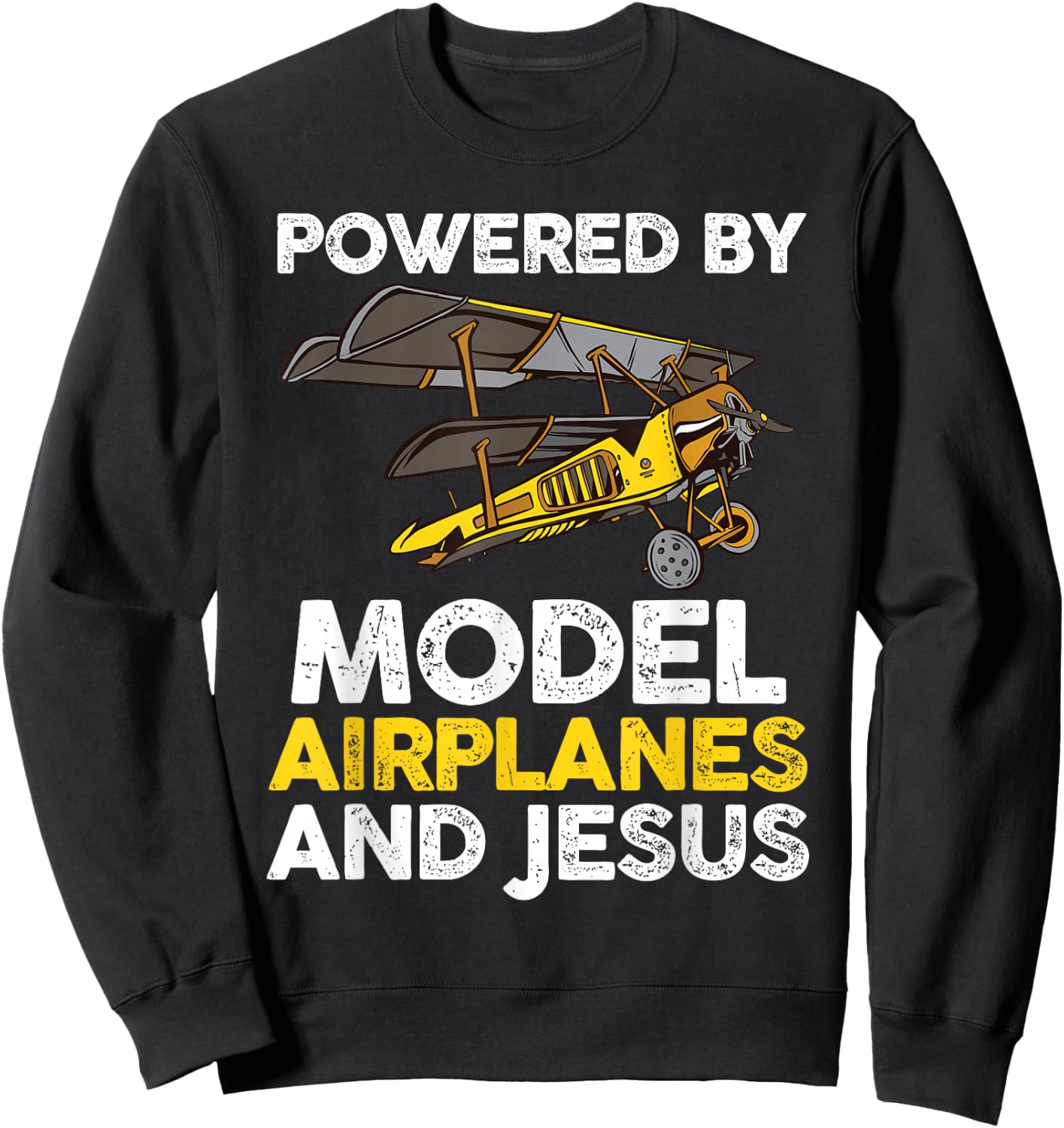 Aircraft Jesus Aviation Model Airplane RC Plane Pilot Sweatshirt - Sweatshirt | Black