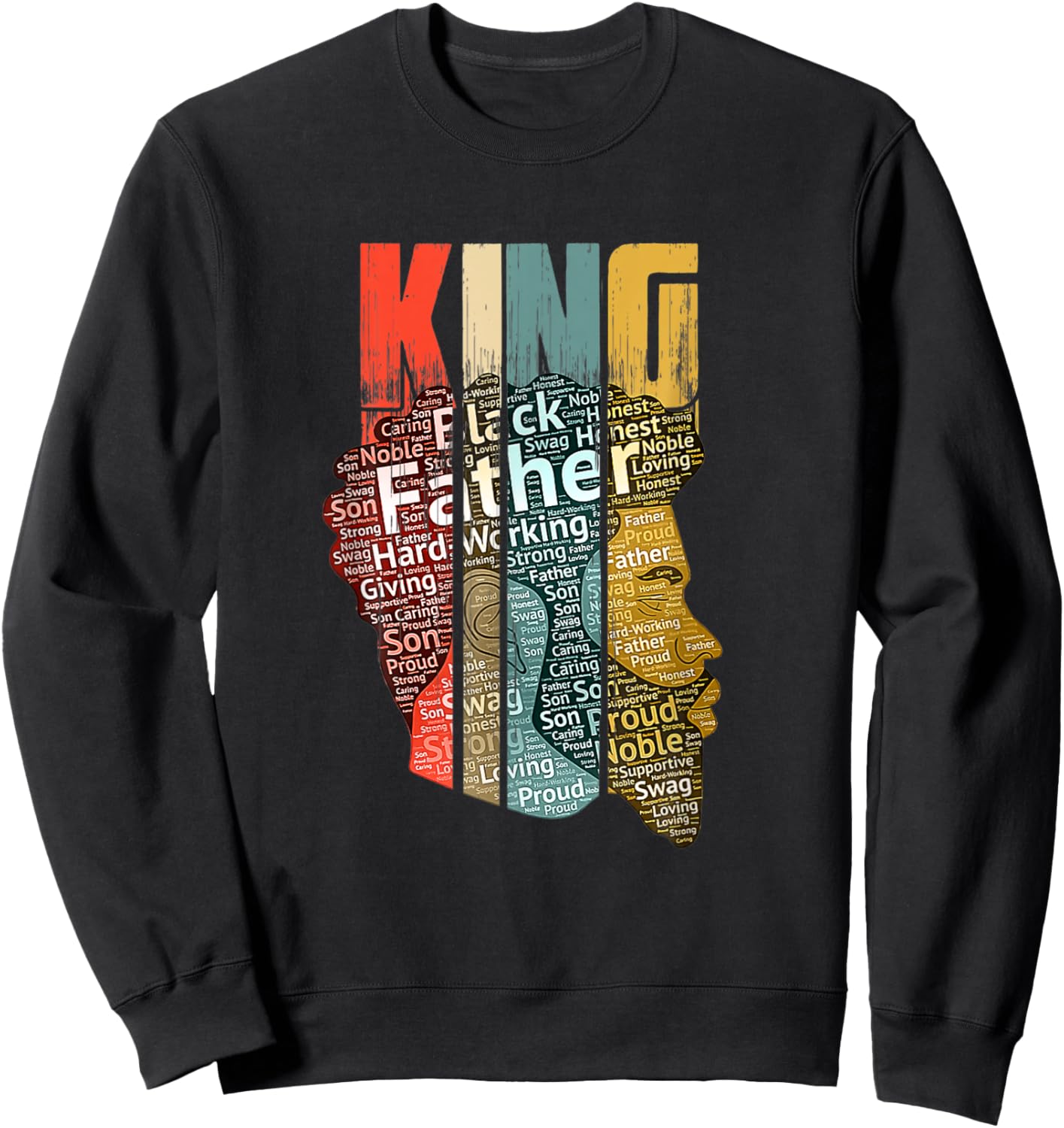 Strong-Black-King t Shirt African-American Natural-Afro Sweatshirt - Sweatshirt | Black