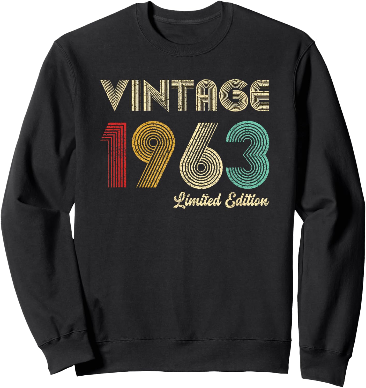Vintage 1963 62nd Birthday Gift Men Women 62 Years Old Sweatshirt - Sweatshirt | Black