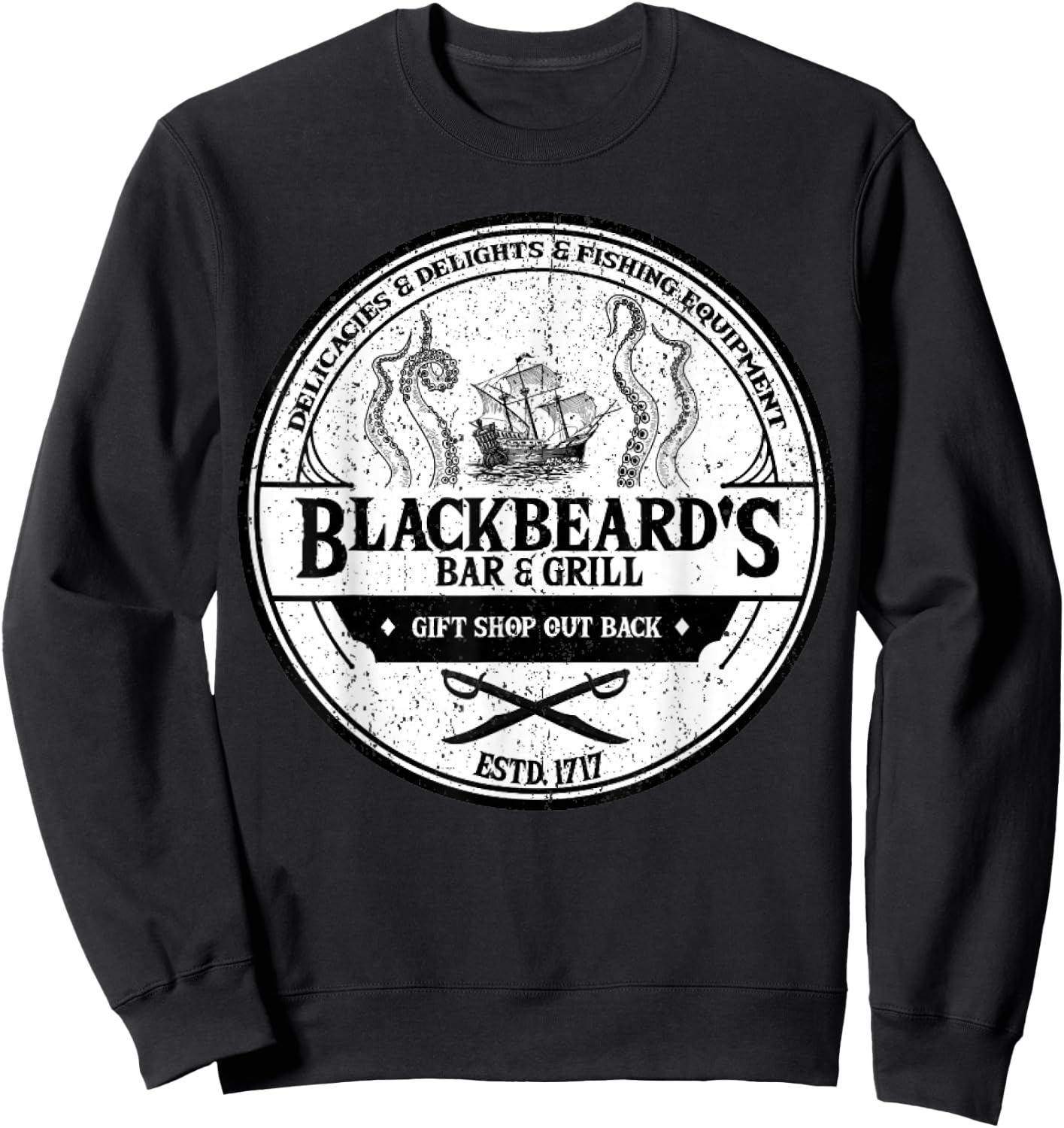 Blackbeard's Bar and Grill Sweatshirt - Sweatshirt | Black