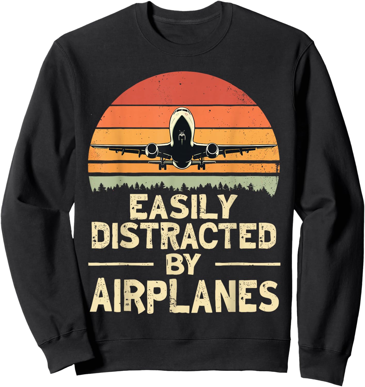 Funny Aviation Lover Pilot Sweatshirt - Sweatshirt | Black