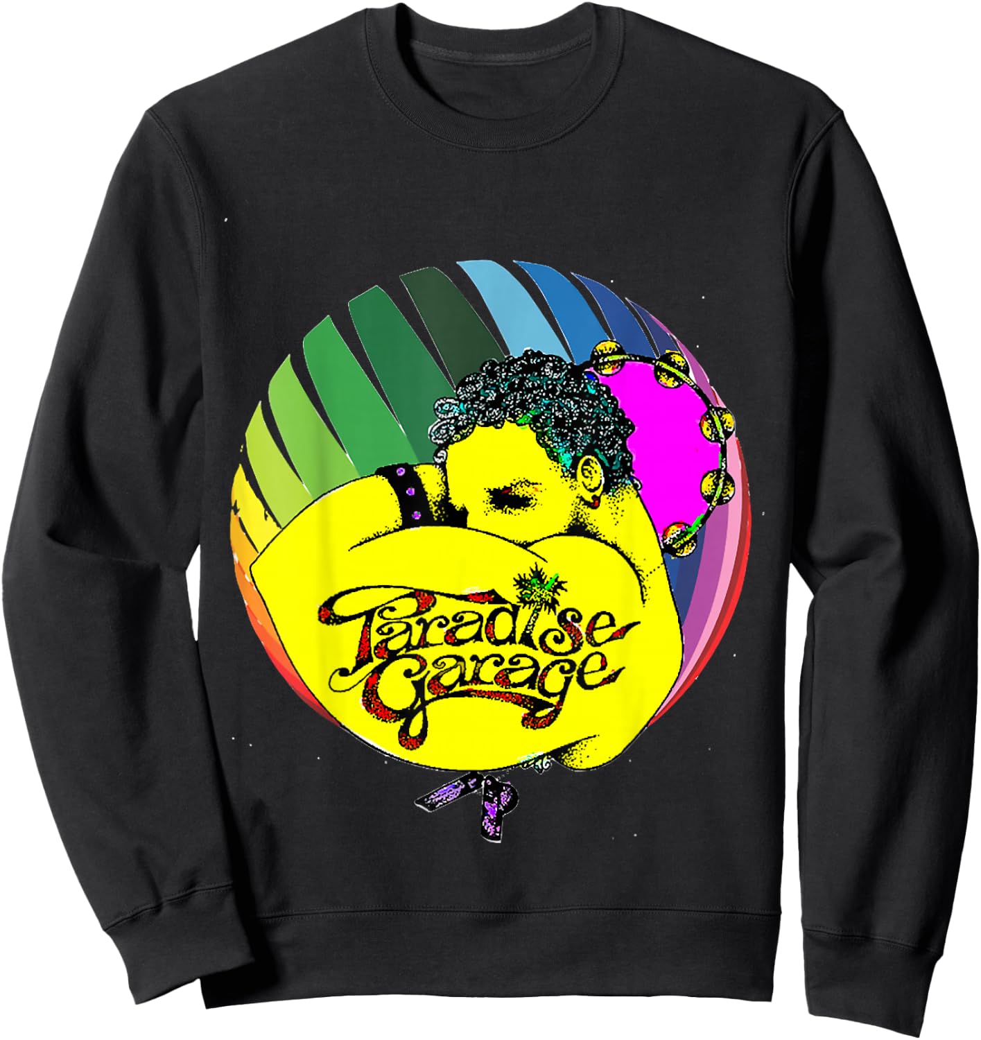 Paradises Garages Logo Pride Colors Sphere Sweatshirt - Sweatshirt | Black