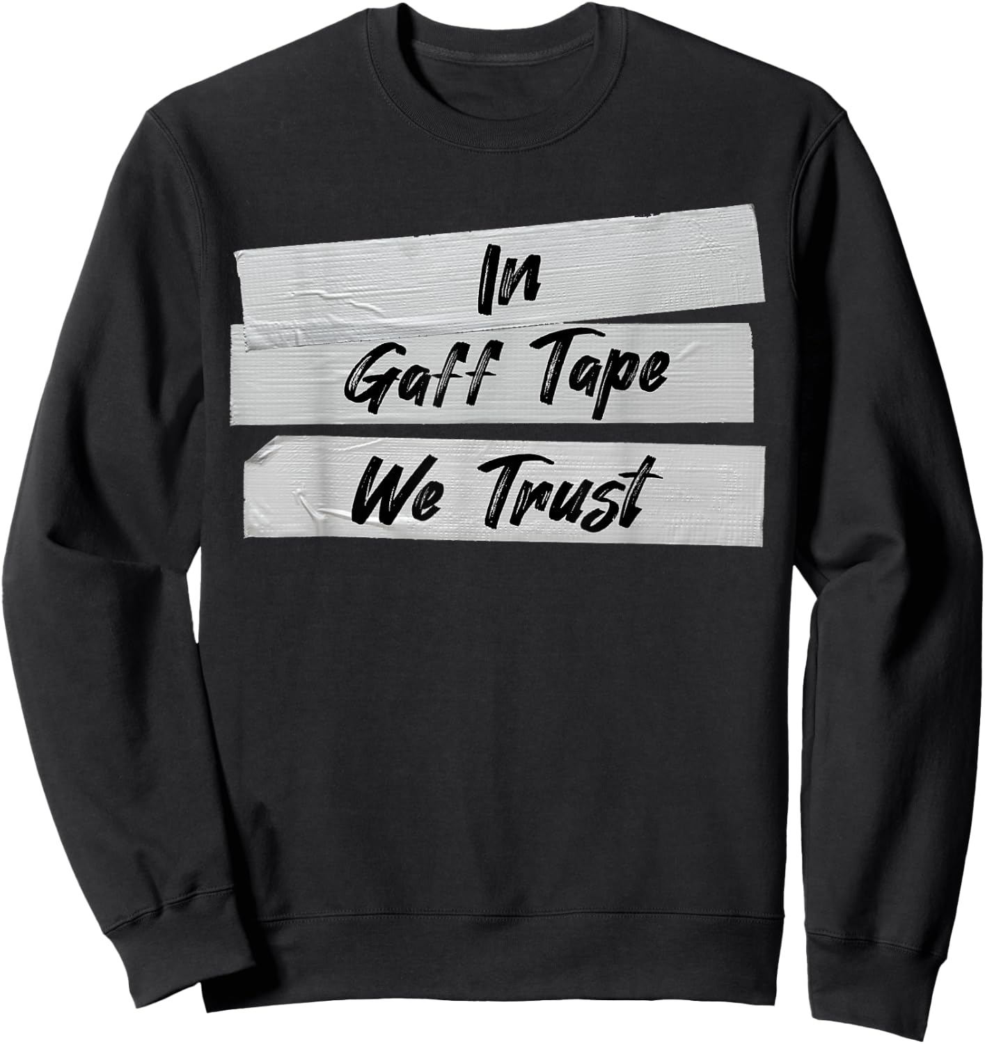 Audio Engineer Gaff Tape User Back Stage Tech Crew Duct Tape Sweatshirt - Sweatshirt | Black