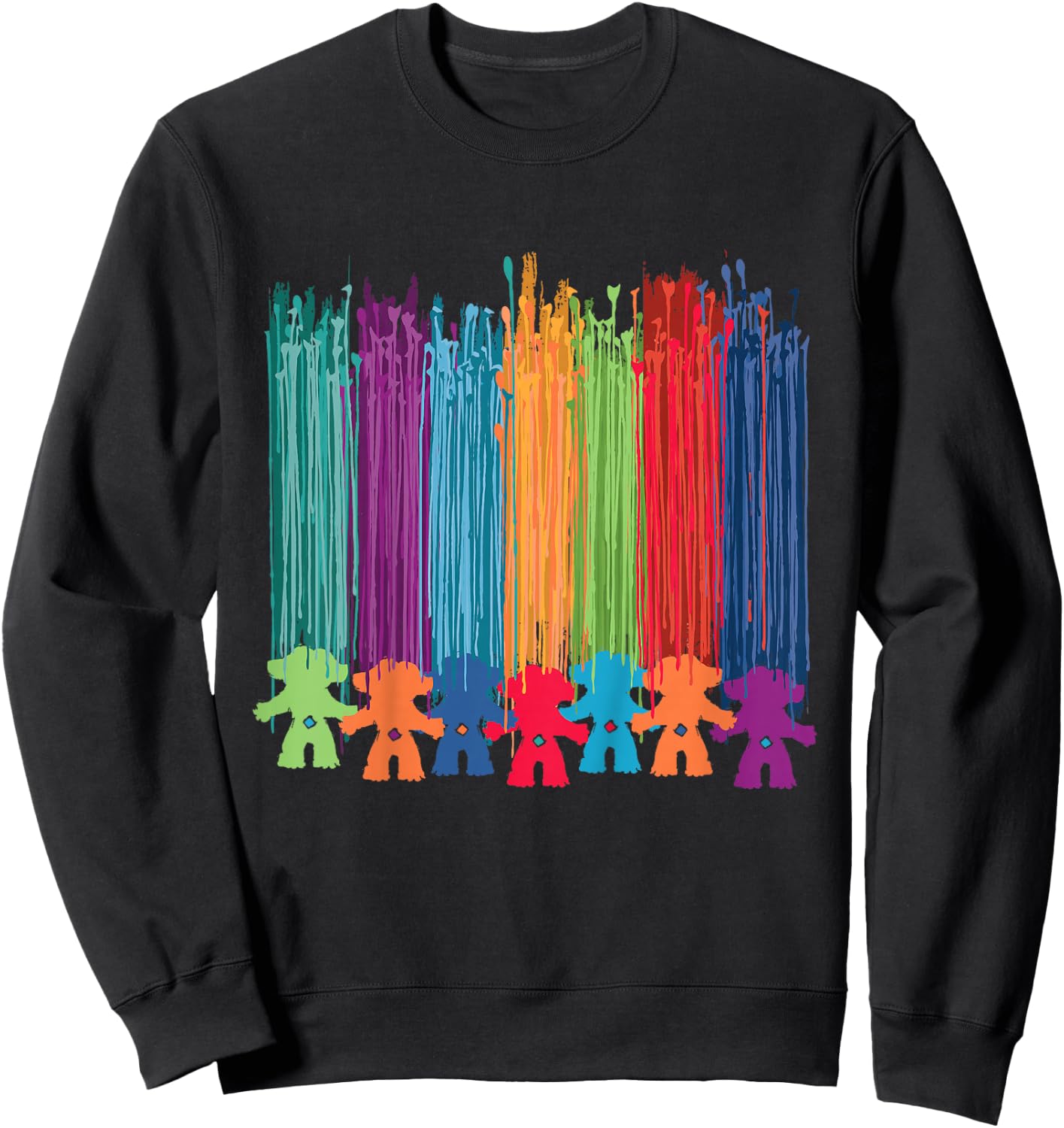 Classic Trolls: Trolls Hair Paint Streak Sweatshirt - Sweatshirt | Black