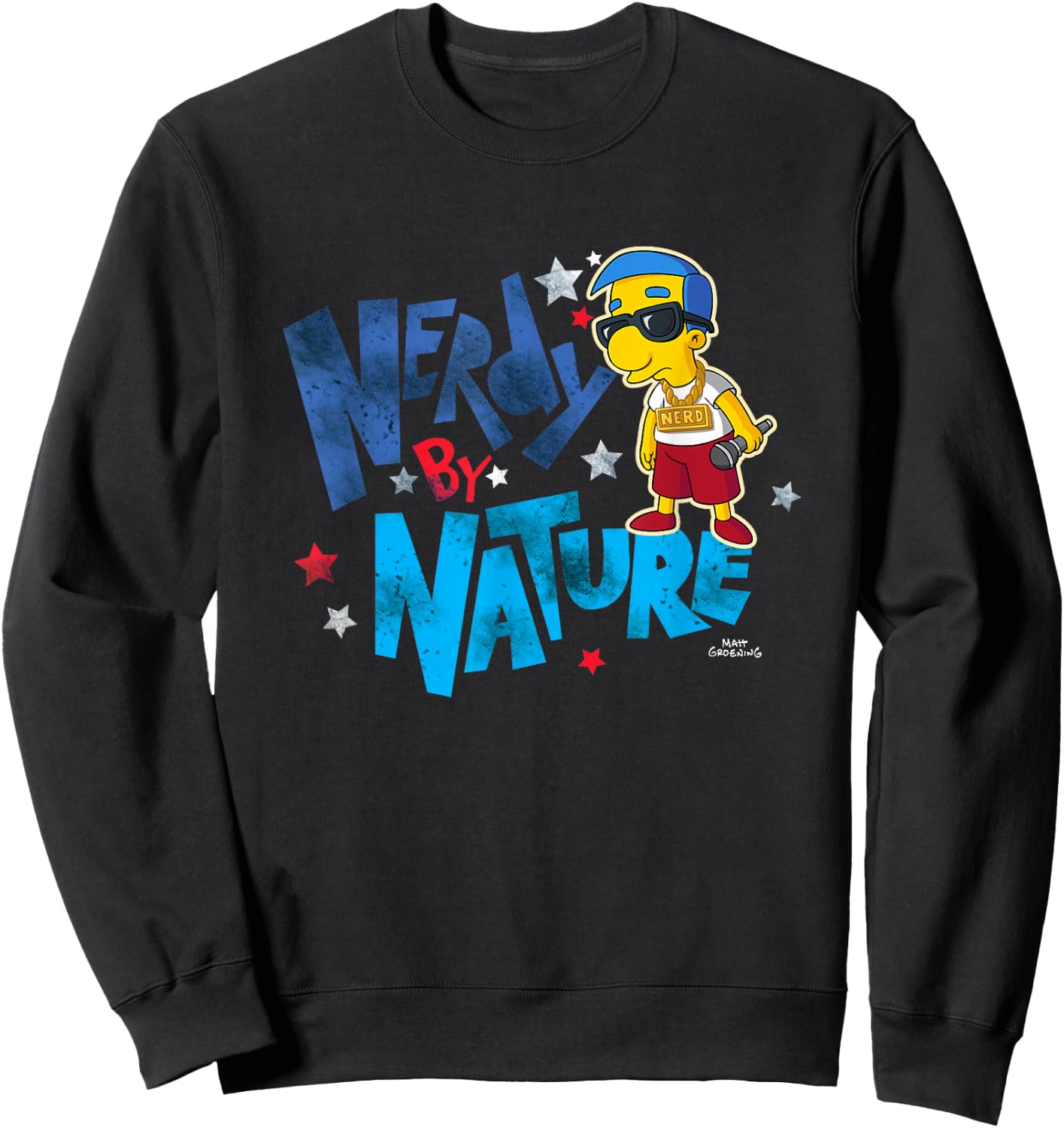 The Simpsons Milhouse Nerdy By Nature Sweatshirt - Sweatshirt | Black