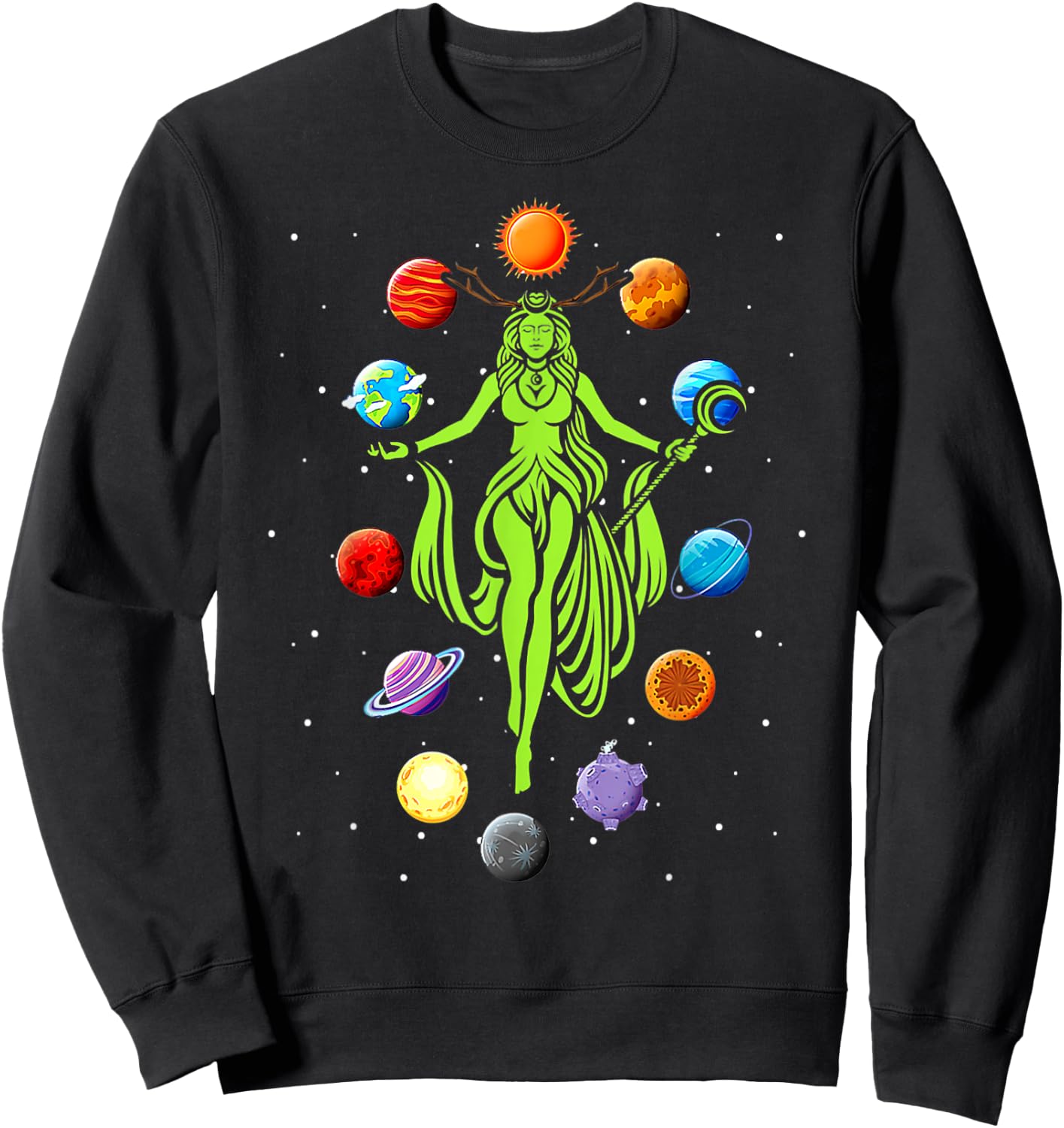 Gaia Greek Goddess Mother Earth Day Hippie Nature Sweatshirt - Sweatshirt | Black