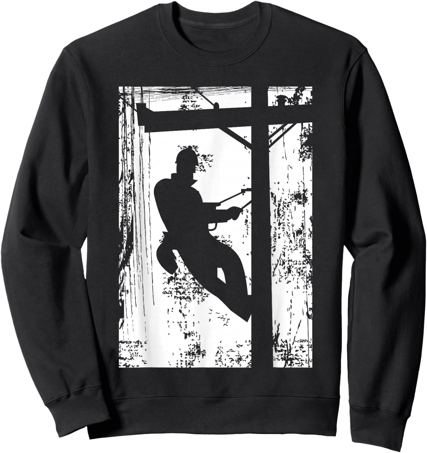 Daddy Father Lineman | Electric Cable Lineman Gift Sweatshirt - Sweatshirt | Black