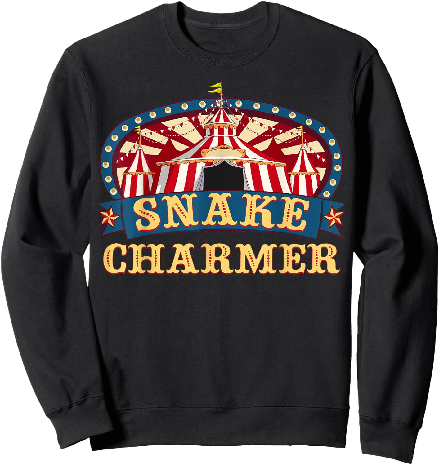 Circus Snake Charmer I Circus Themed Birthday Party Sweatshirt - Sweatshirt | Black