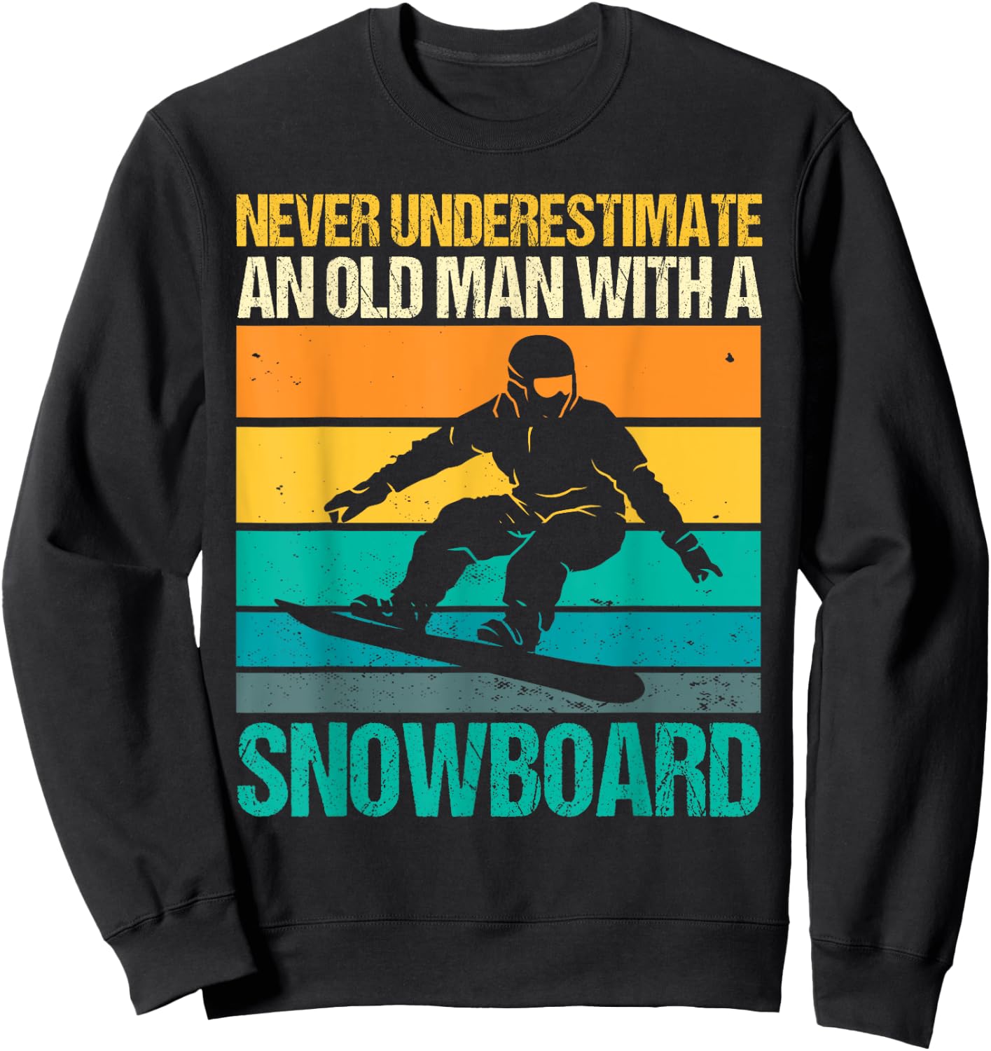 Snowboarding Granddad Snowboard Winter Sport Snowboarder Sweatshirt - Sweatshirt | Black