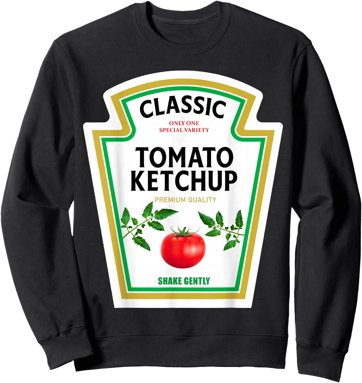 Ketchup Halloween 2024 Costume Matching Mustard Condiments Sweatshirt - Sweatshirt | Black
